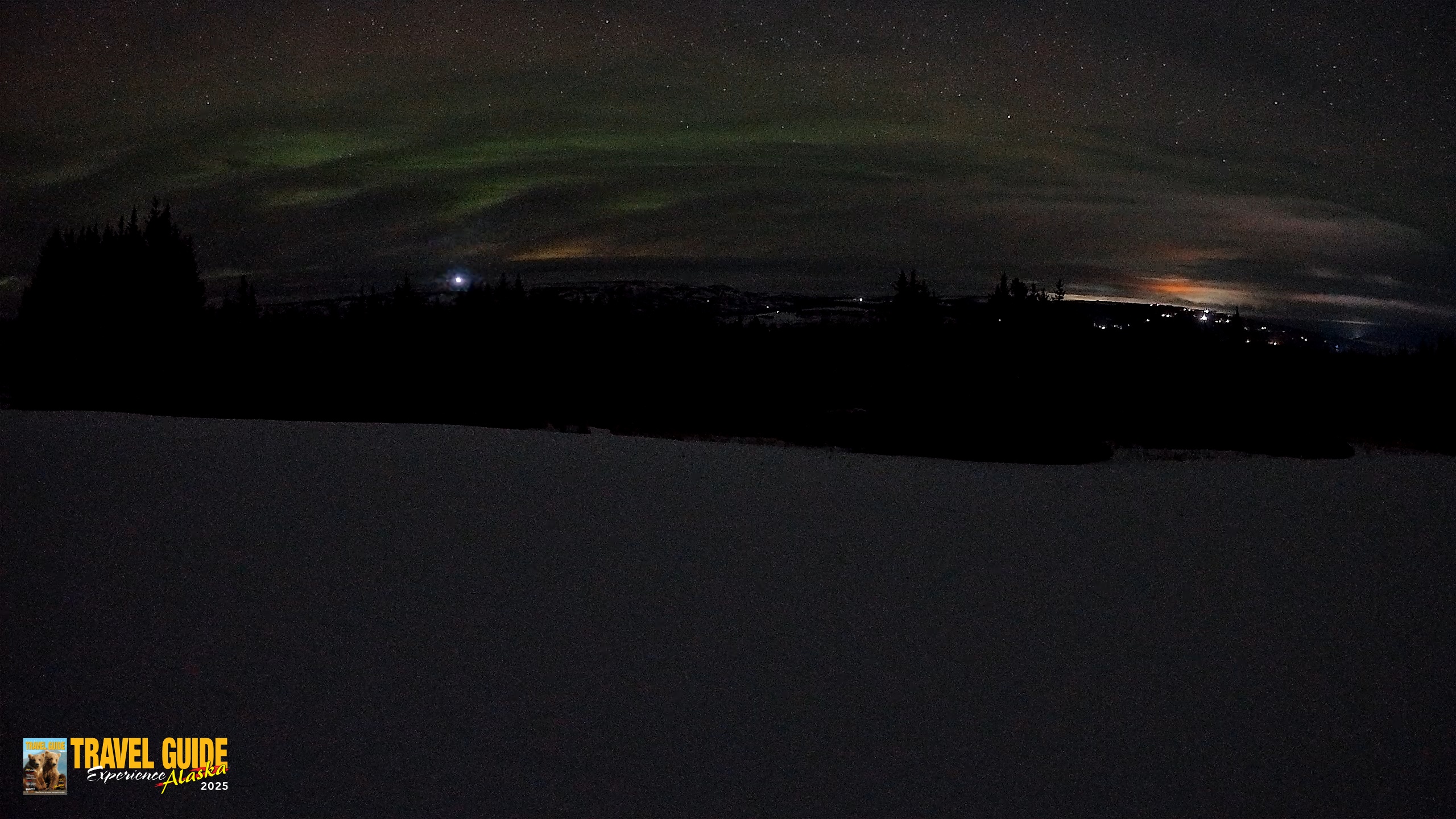 Snapshot of Homer Alaska Northern Lights Live Cam taken Feb 18, 2026, 2:43am AKST