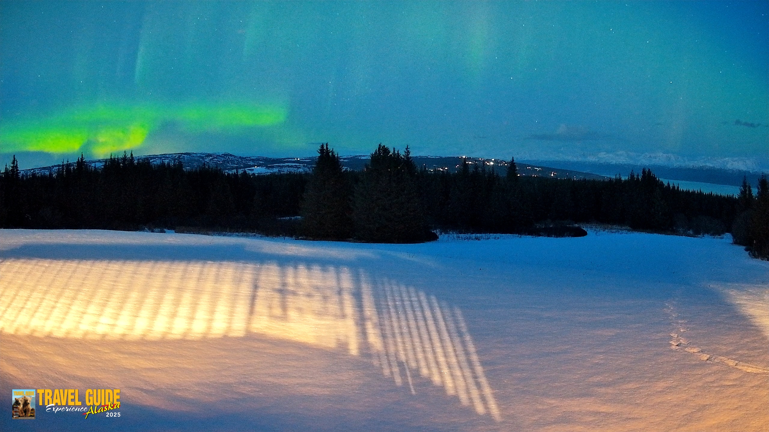 Snapshot of Homer Alaska Northern Lights Live Cam taken Feb 14, 2026, 7:25pm AKST