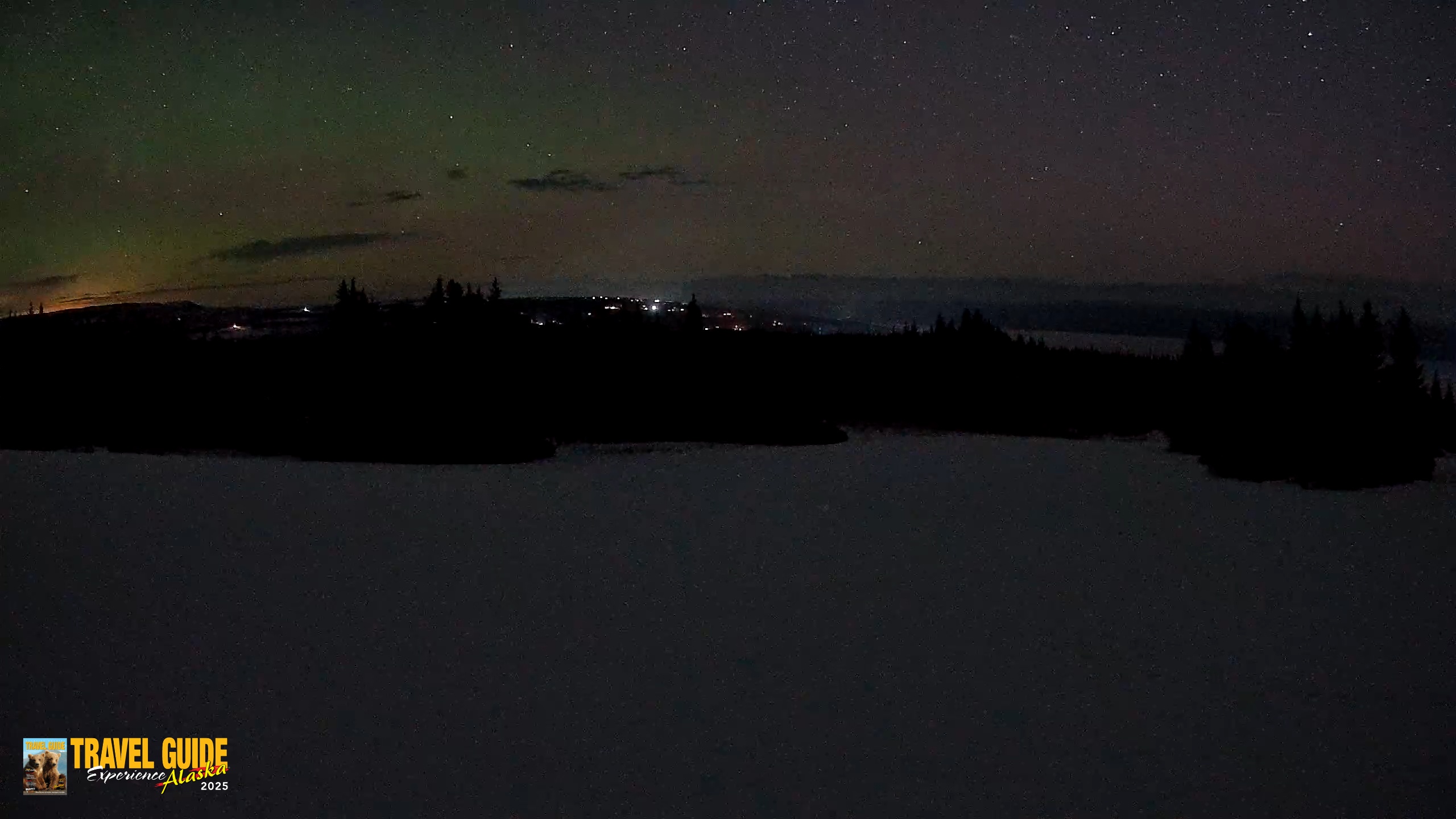 Snapshot of Homer Alaska Northern Lights Live Cam taken Feb 15, 2026, 6:27am AKST