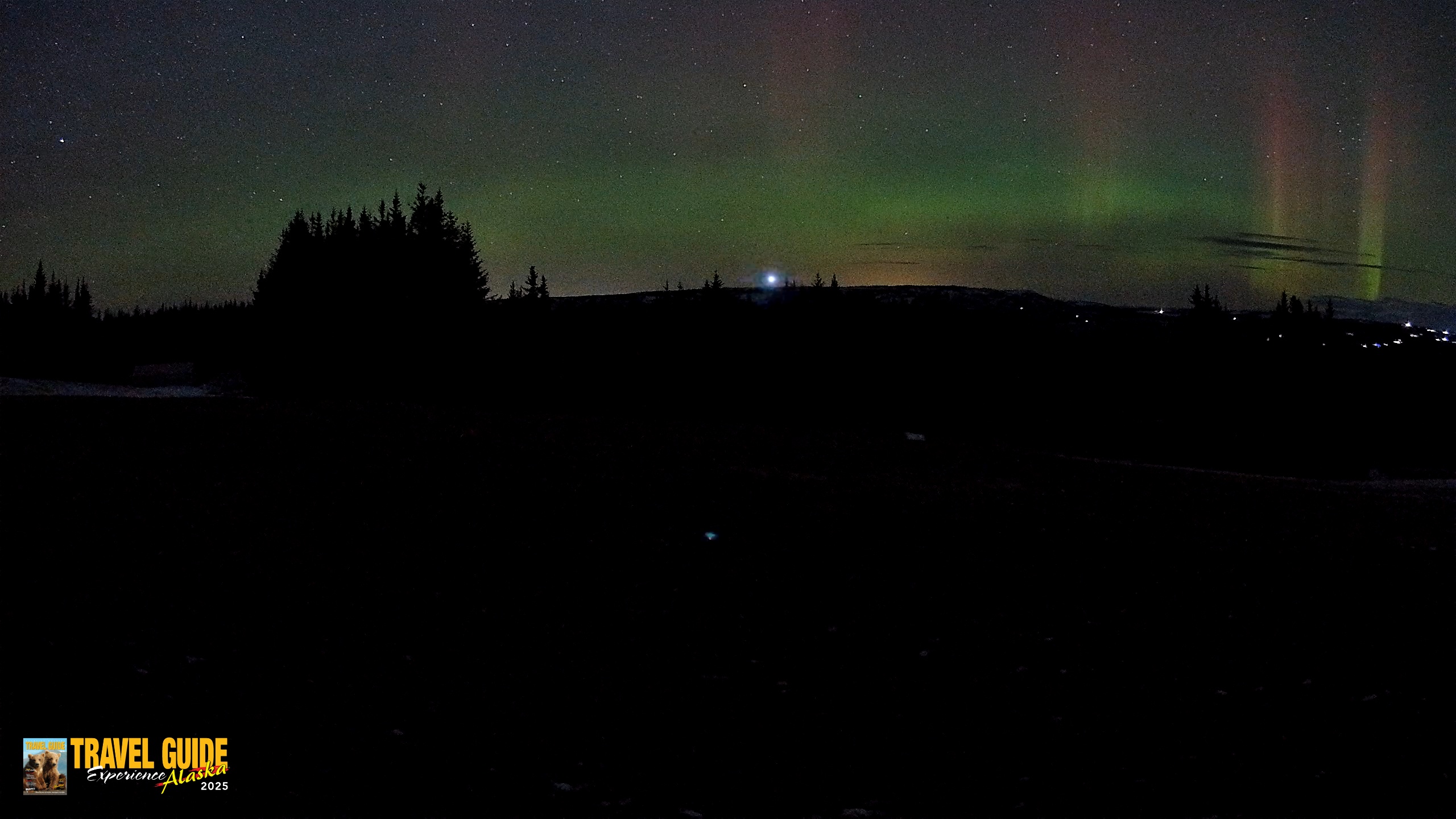 Snapshot of Homer Alaska Northern Lights Live Cam taken Dec 23, 2025, 1:04am AKST