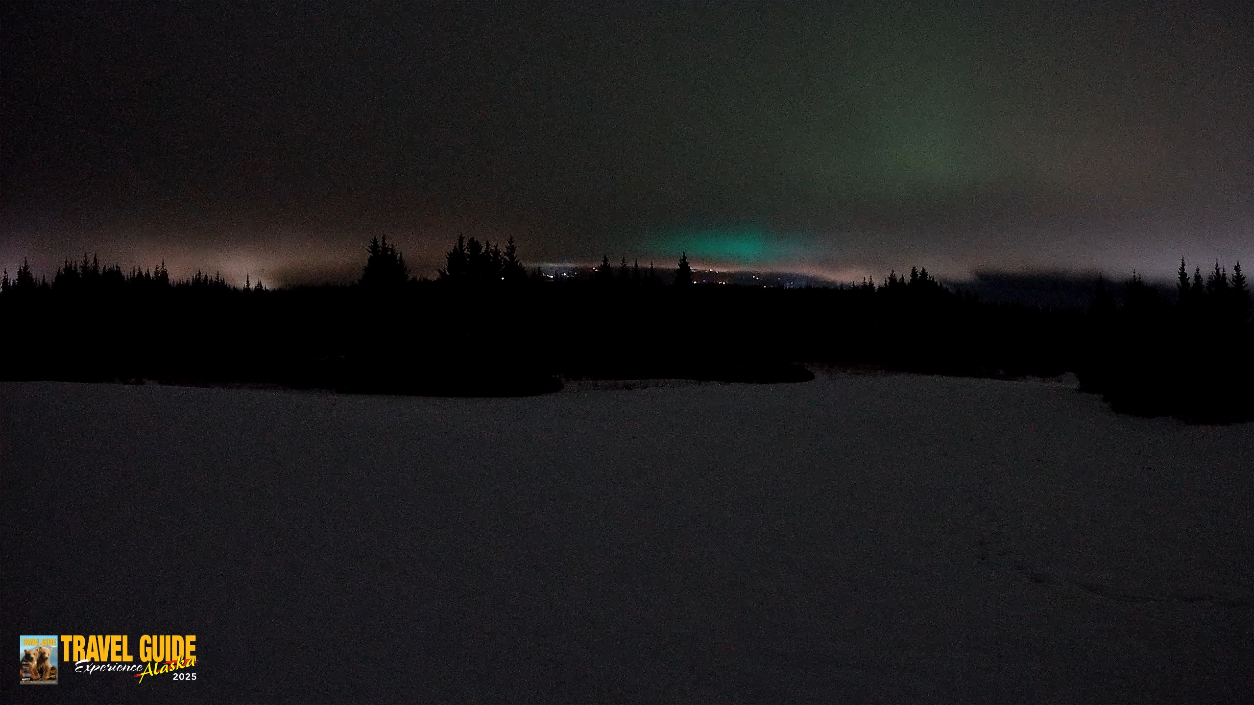 Snapshot of Homer Alaska Northern Lights Live Cam taken Feb 19, 2026, 12:25am AKST