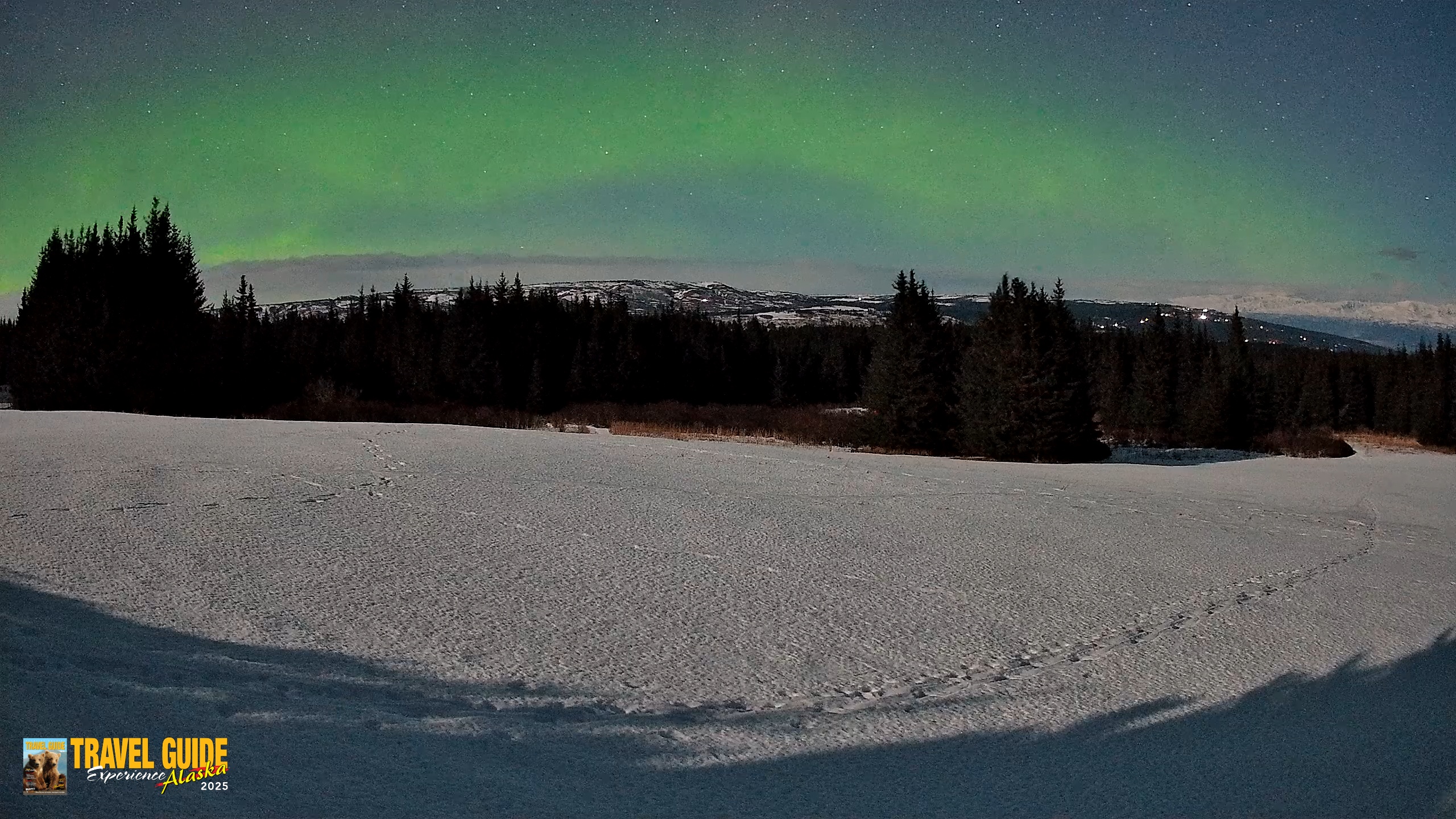 Snapshot of Homer Alaska Northern Lights Live Cam taken Feb 25, 2026, 1:53am AKST