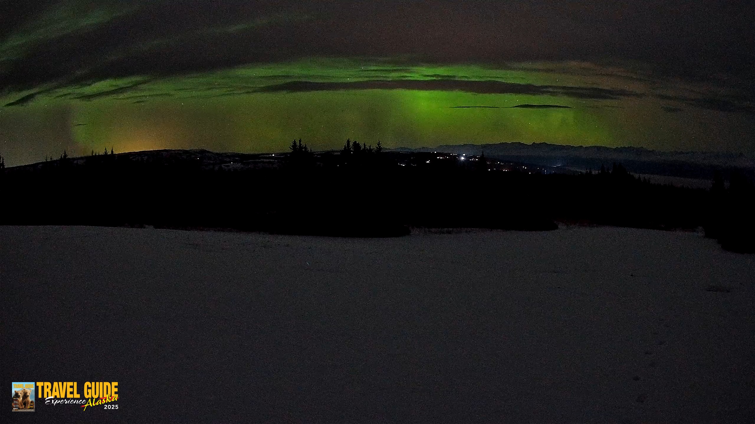 Snapshot of Homer Alaska Northern Lights Live Cam taken Jan 24, 2026, 12:26am AKST