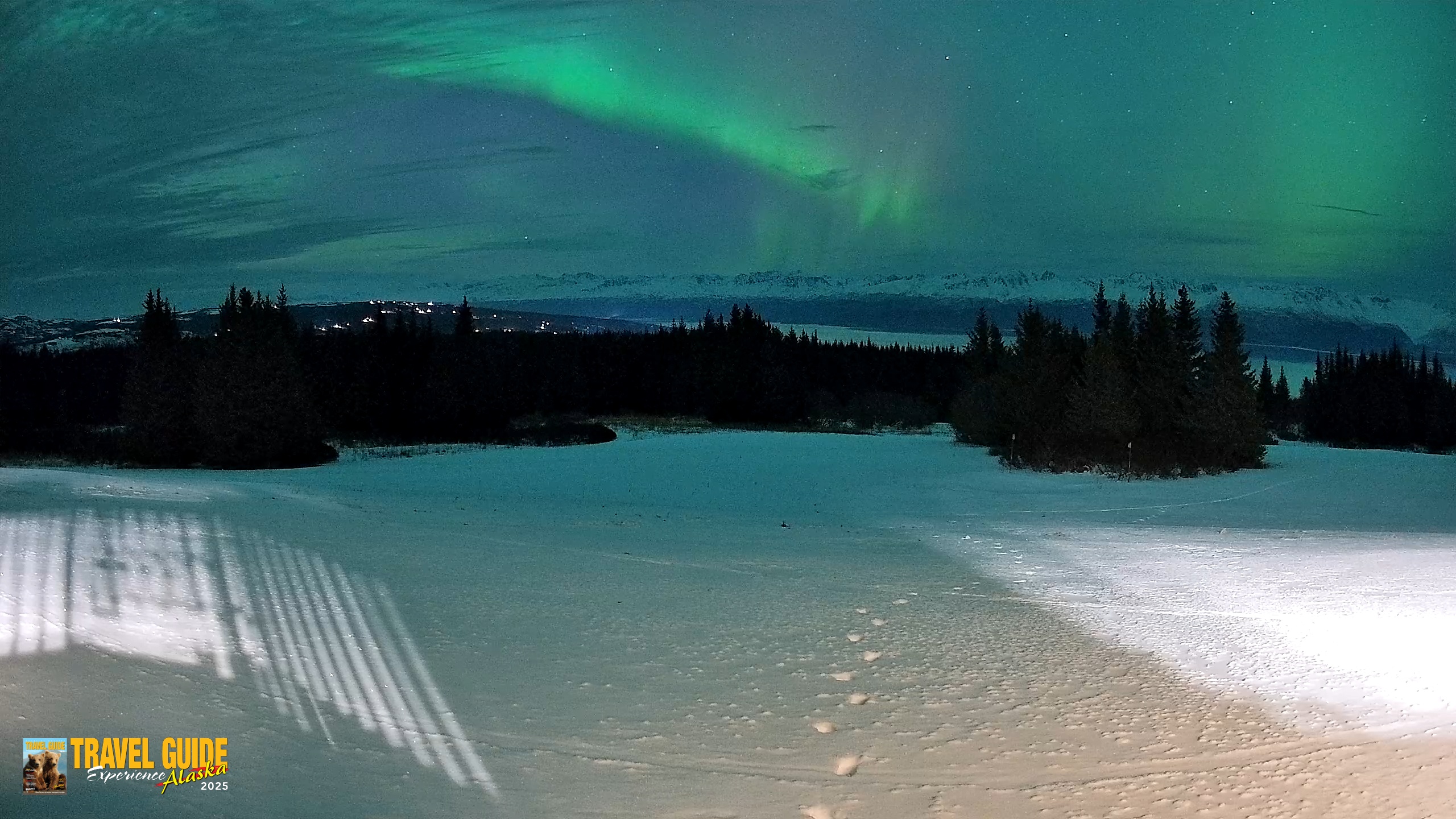 Snapshot of Homer Alaska Northern Lights Live Cam taken Jan 20, 2026, 9:39pm AKST