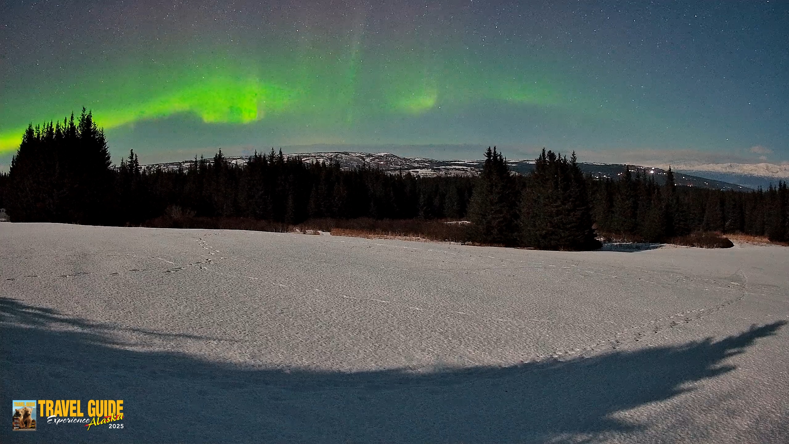 Snapshot of Homer Alaska Northern Lights Live Cam taken Feb 25, 2026, 1:21am AKST