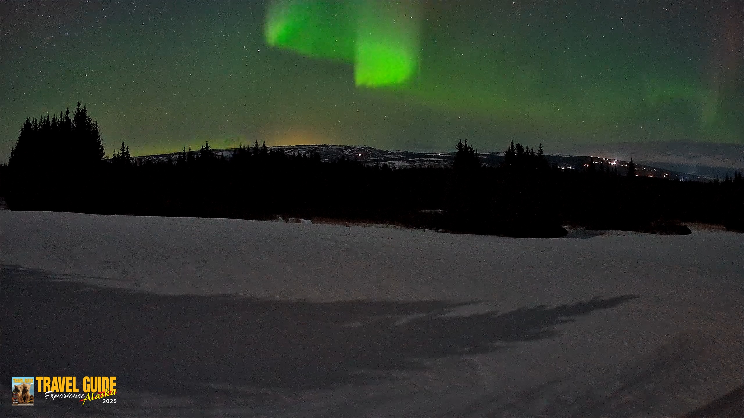 Snapshot of Homer Alaska Northern Lights Live Cam taken Mar 22, 2026, 10:40pm AKDT