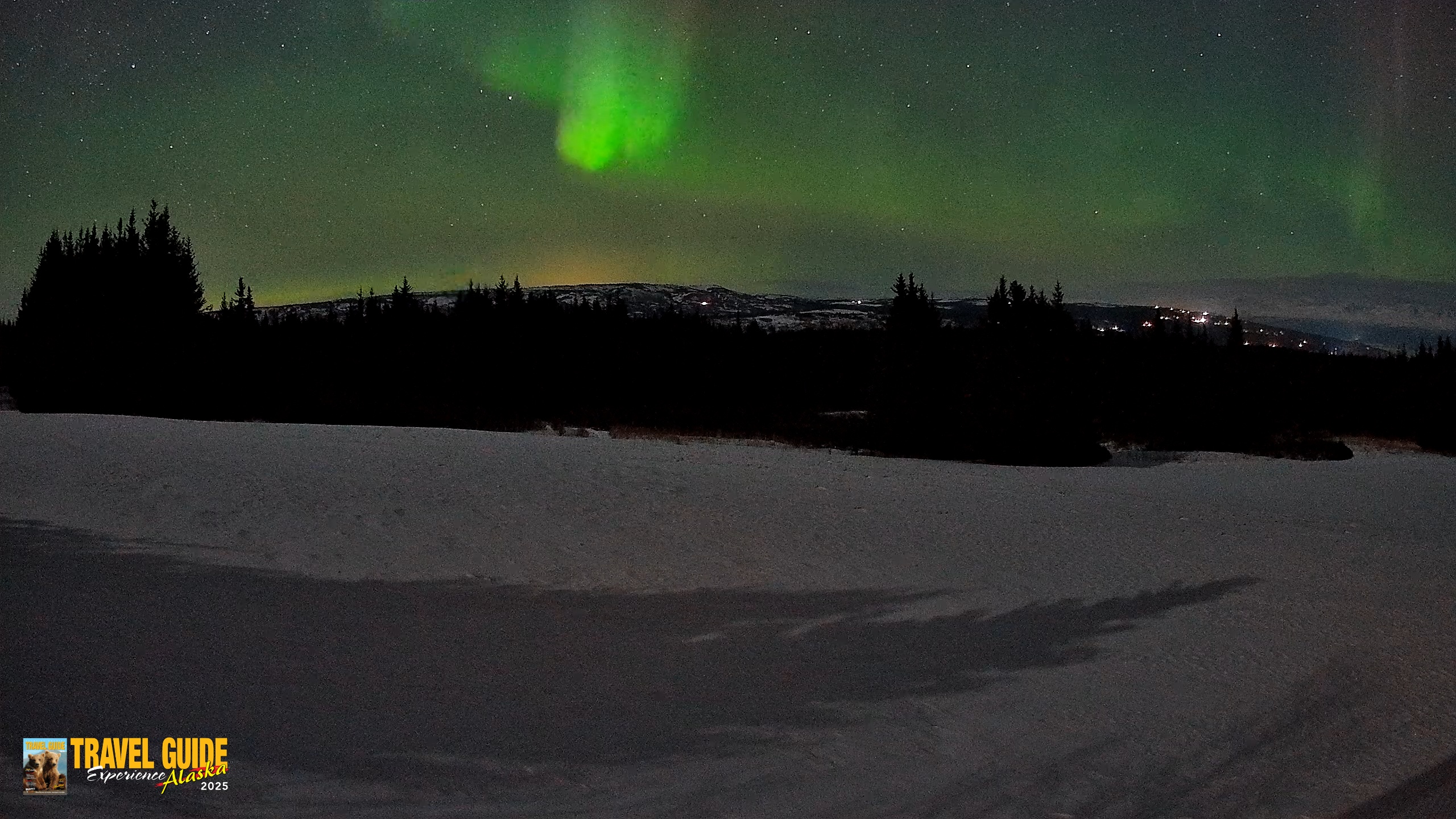 Snapshot of Homer Alaska Northern Lights Live Cam taken Mar 22, 2026, 10:41pm AKDT