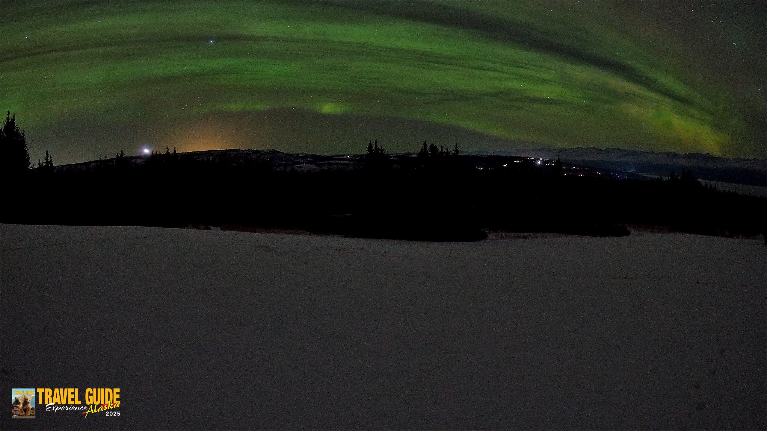 Snapshot of Homer Alaska Northern Lights Live Cam taken Jan 24, 2026, 1:51am AKST