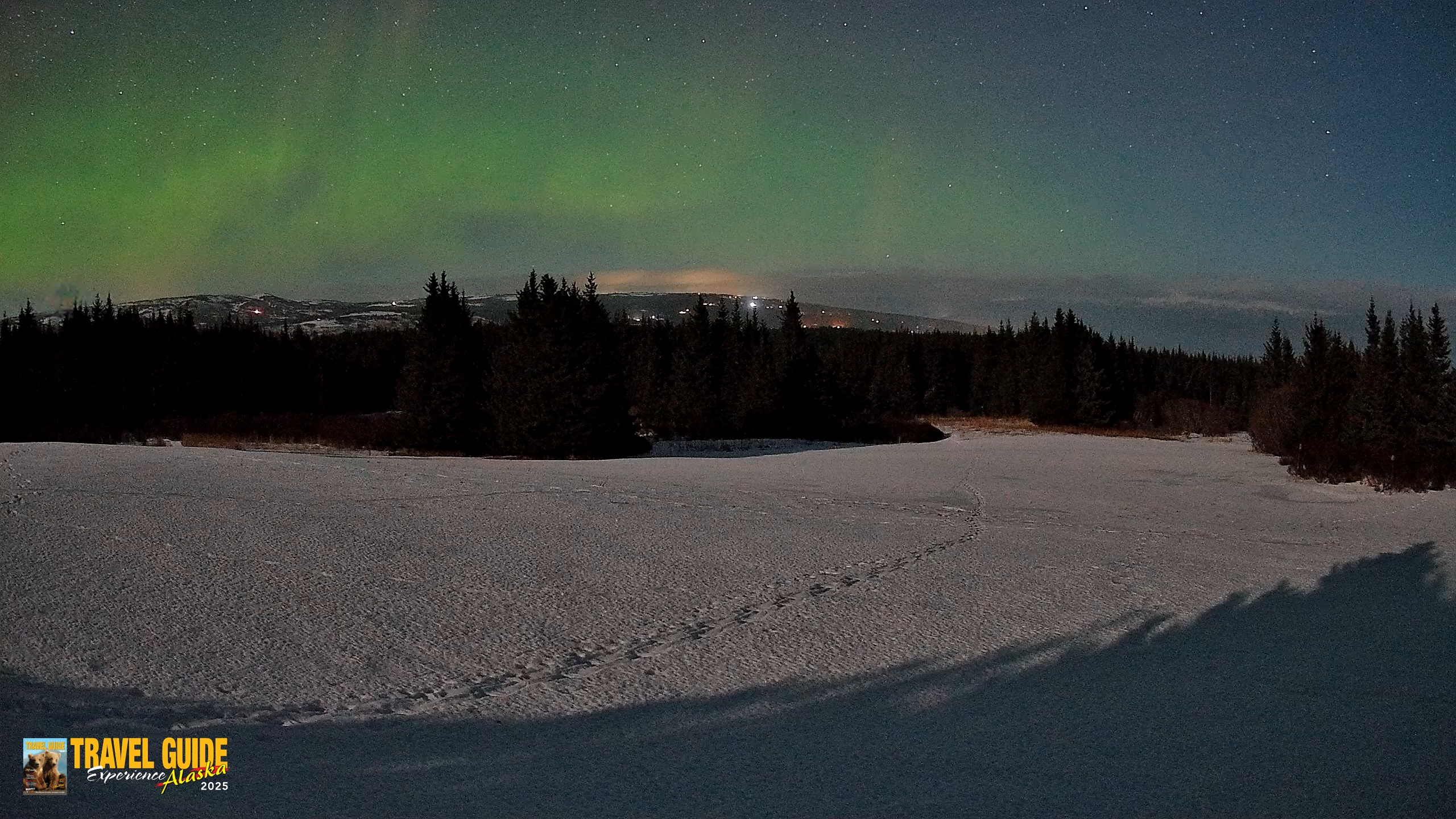 Snapshot of Homer Alaska Northern Lights Live Cam taken Feb 24, 2026, 1:15am AKST