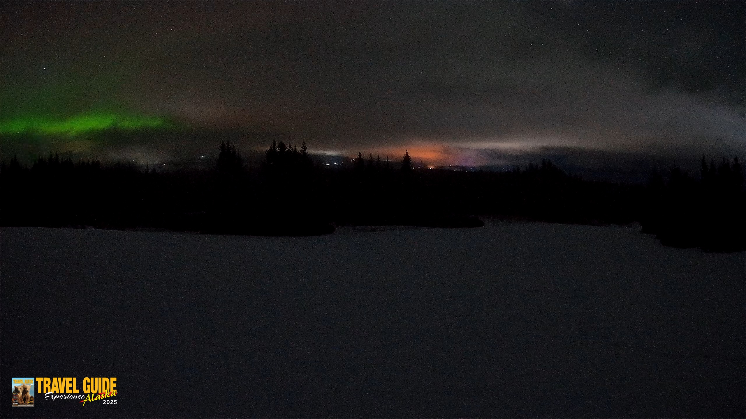 Snapshot of Homer Alaska Northern Lights Live Cam taken Feb 18, 2026, 11:36pm AKST