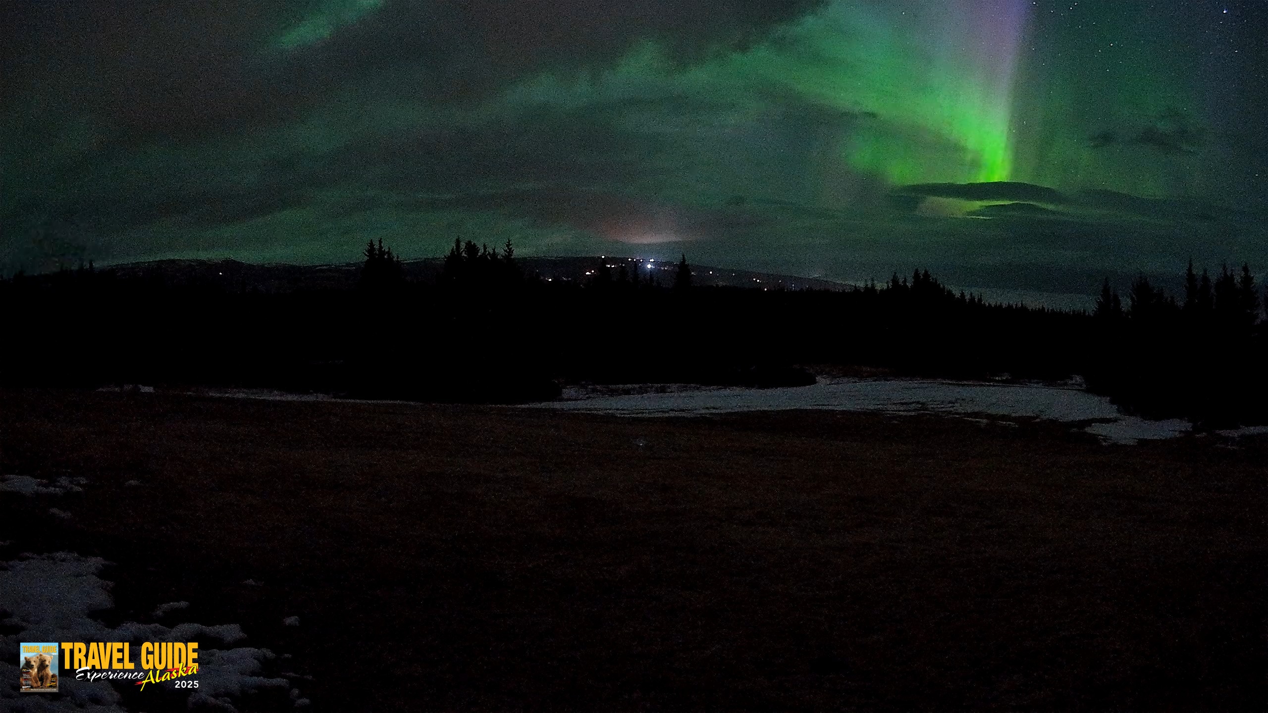 Snapshot of Homer Alaska Northern Lights Live Cam taken Apr 20, 2026, 3:34am AKDT