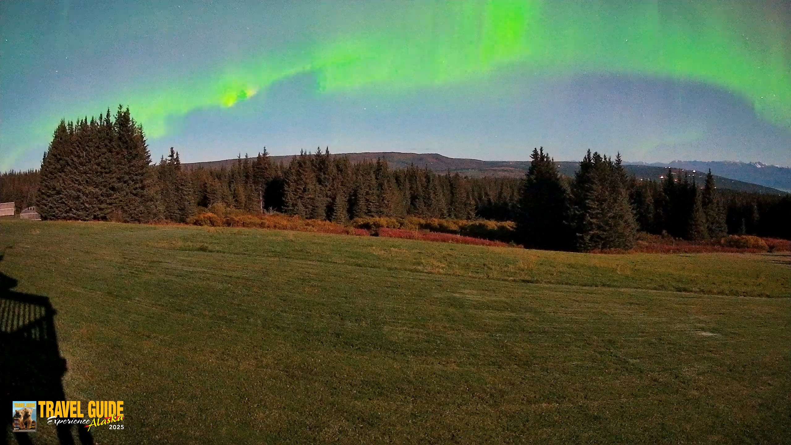 Snapshot of Homer Alaska Northern Lights Live Cam taken Sep 23, 2026, 11:55pm AKDT