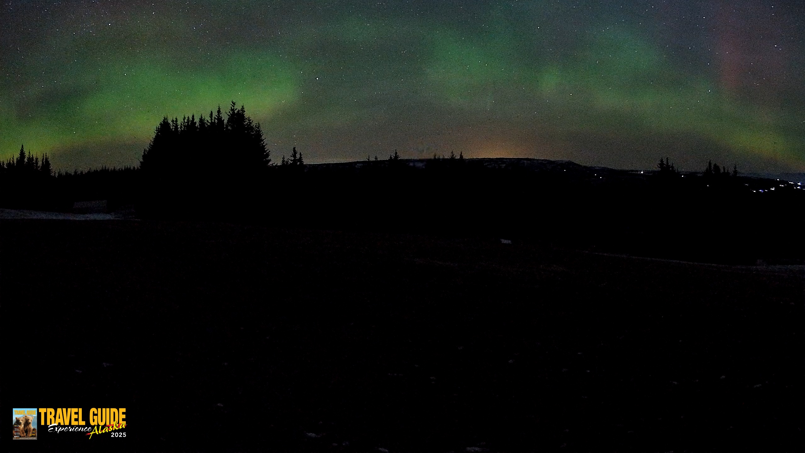 Snapshot of Homer Alaska Northern Lights Live Cam taken Dec 23, 2025, 2:28am AKST