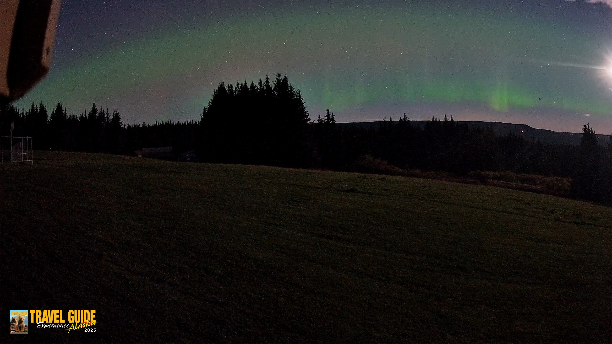 Snapshot of Homer Alaska Northern Lights Live Cam taken Oct 3, 2026, 2:15am AKDT