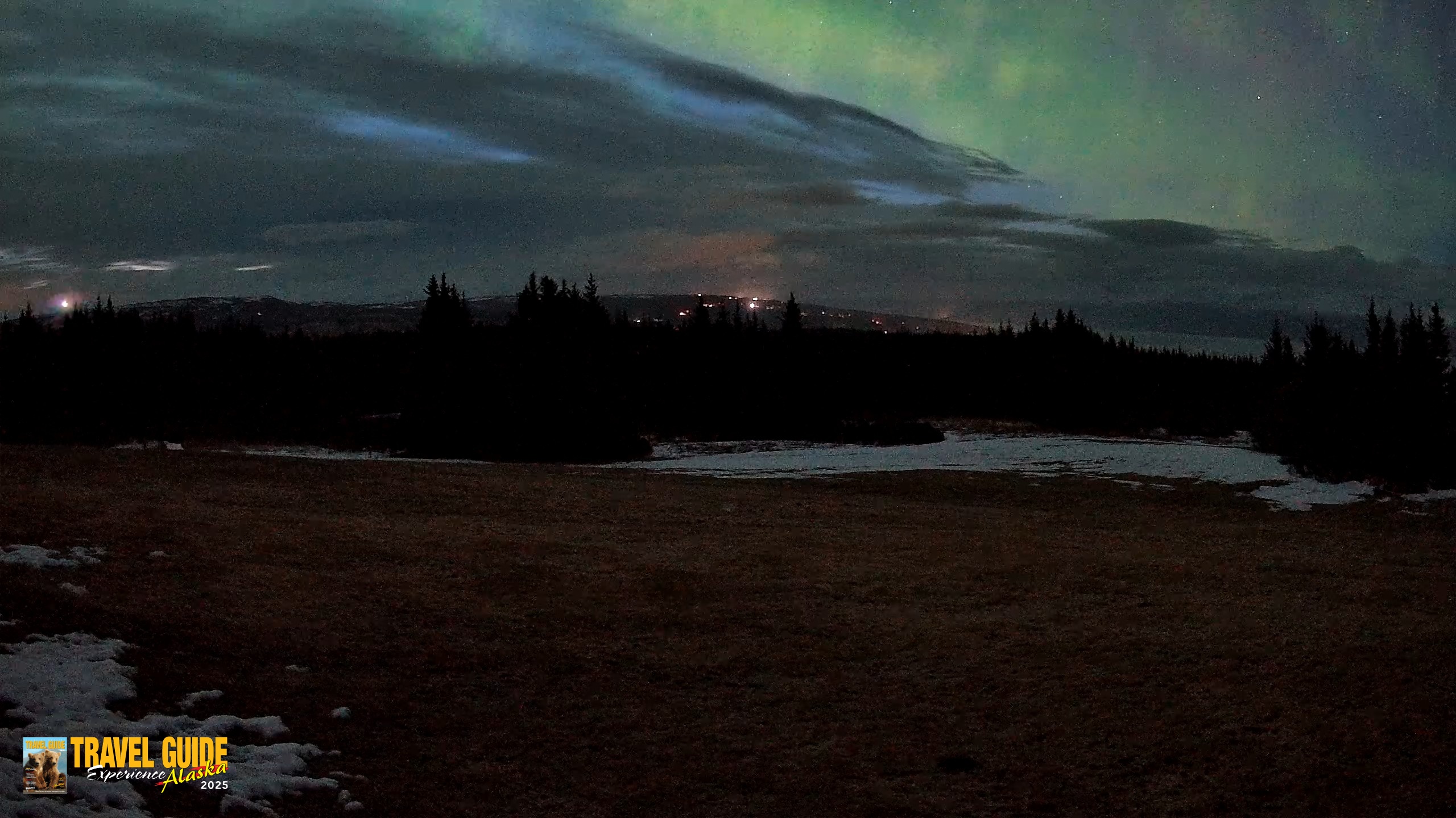Snapshot of Homer Alaska Northern Lights Live Cam taken Apr 20, 2026, 4:27am AKDT
