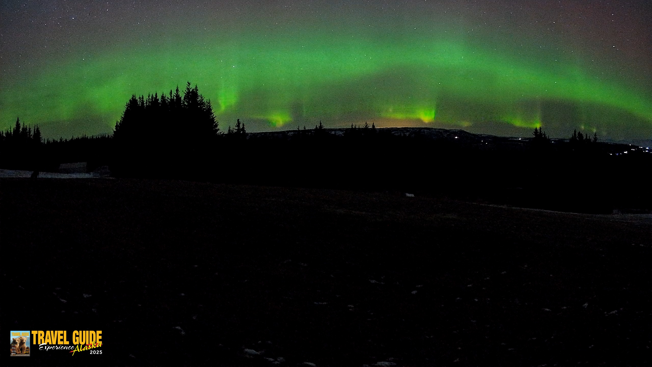 Snapshot of Homer Alaska Northern Lights Live Cam taken Dec 16, 2025, 3:27am AKST