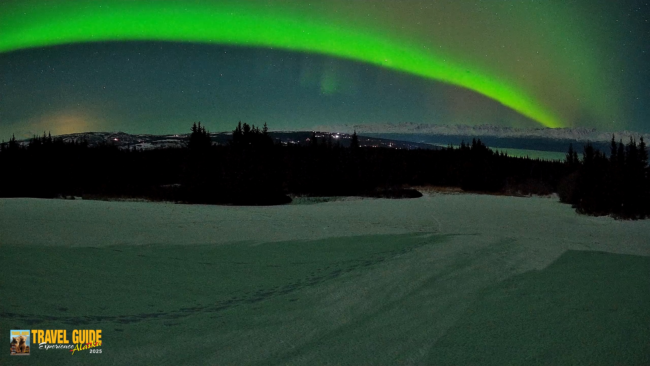 Snapshot of Homer Alaska Northern Lights Live Cam taken Feb 21, 2026, 10:13pm AKST