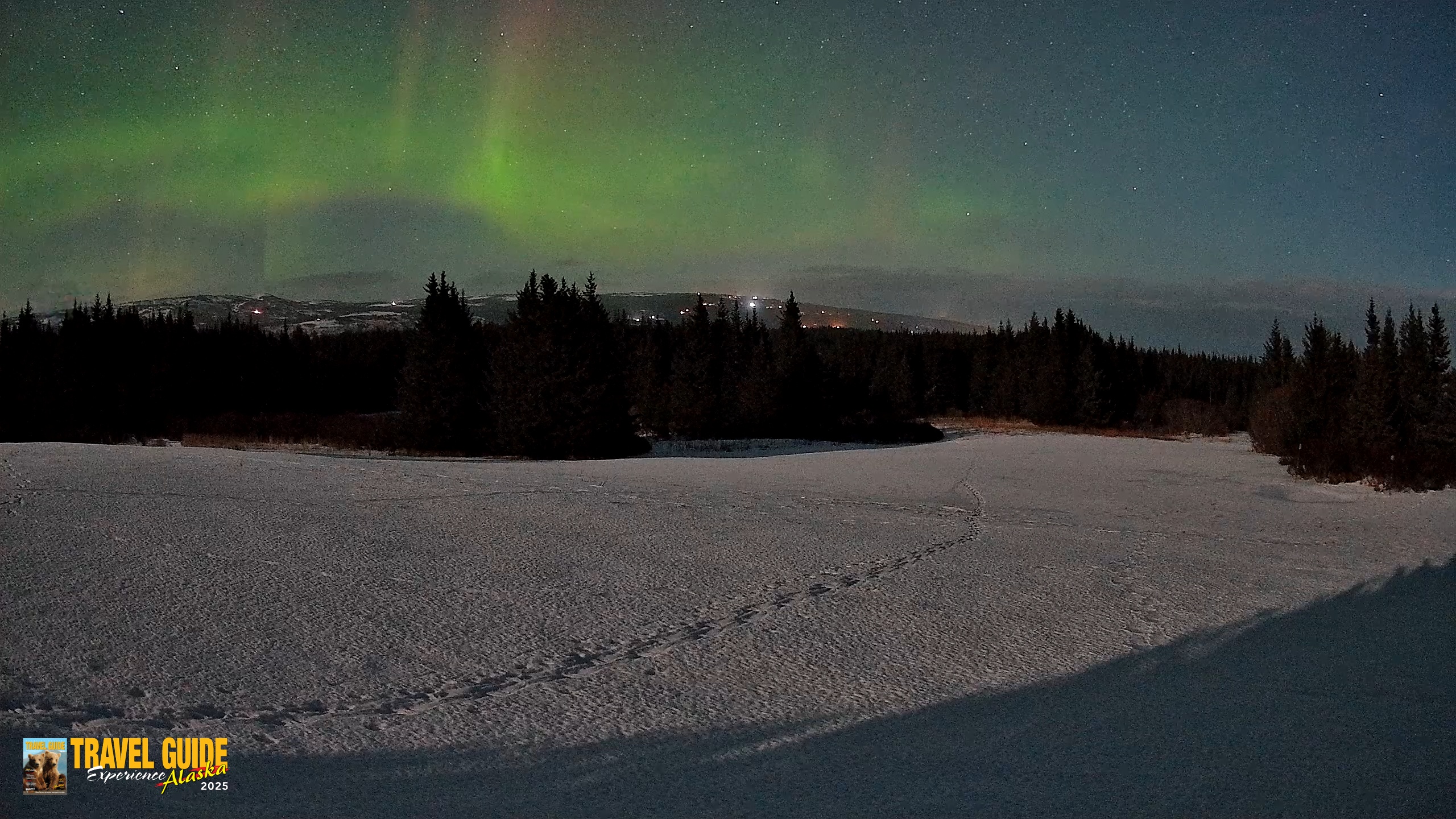Snapshot of Homer Alaska Northern Lights Live Cam taken Feb 24, 2026, 1:35am AKST