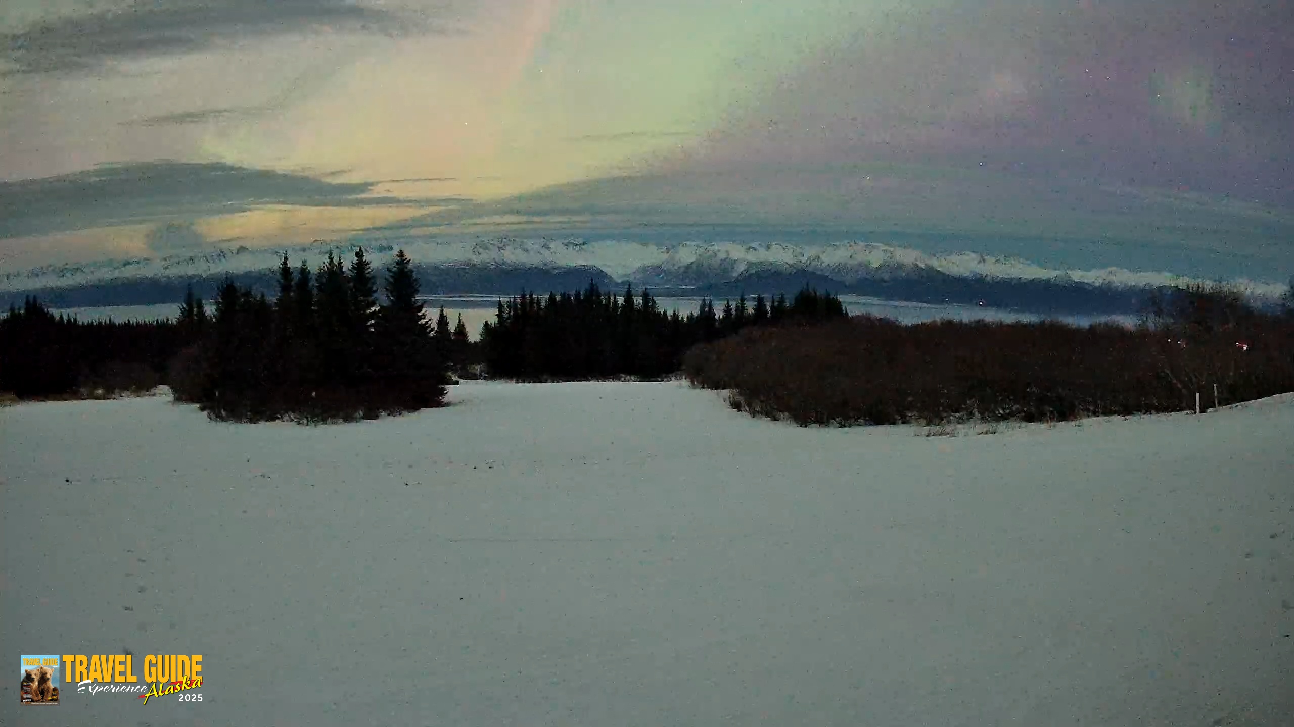 Snapshot of Homer Alaska Northern Lights Live Cam taken Jan 21, 2026, 1:14am AKST