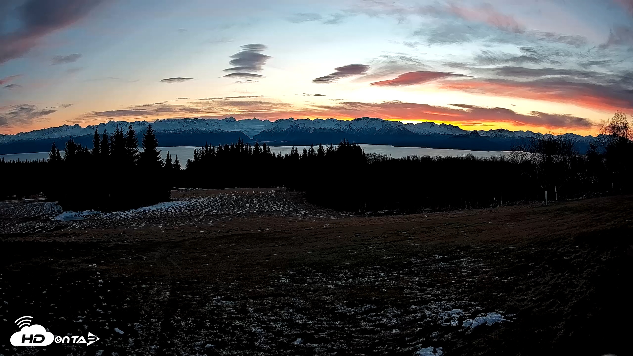 Snapshot of Homer Alaska Northern Lights Live Cam taken Dec 10, 2025, 9:55am AKST