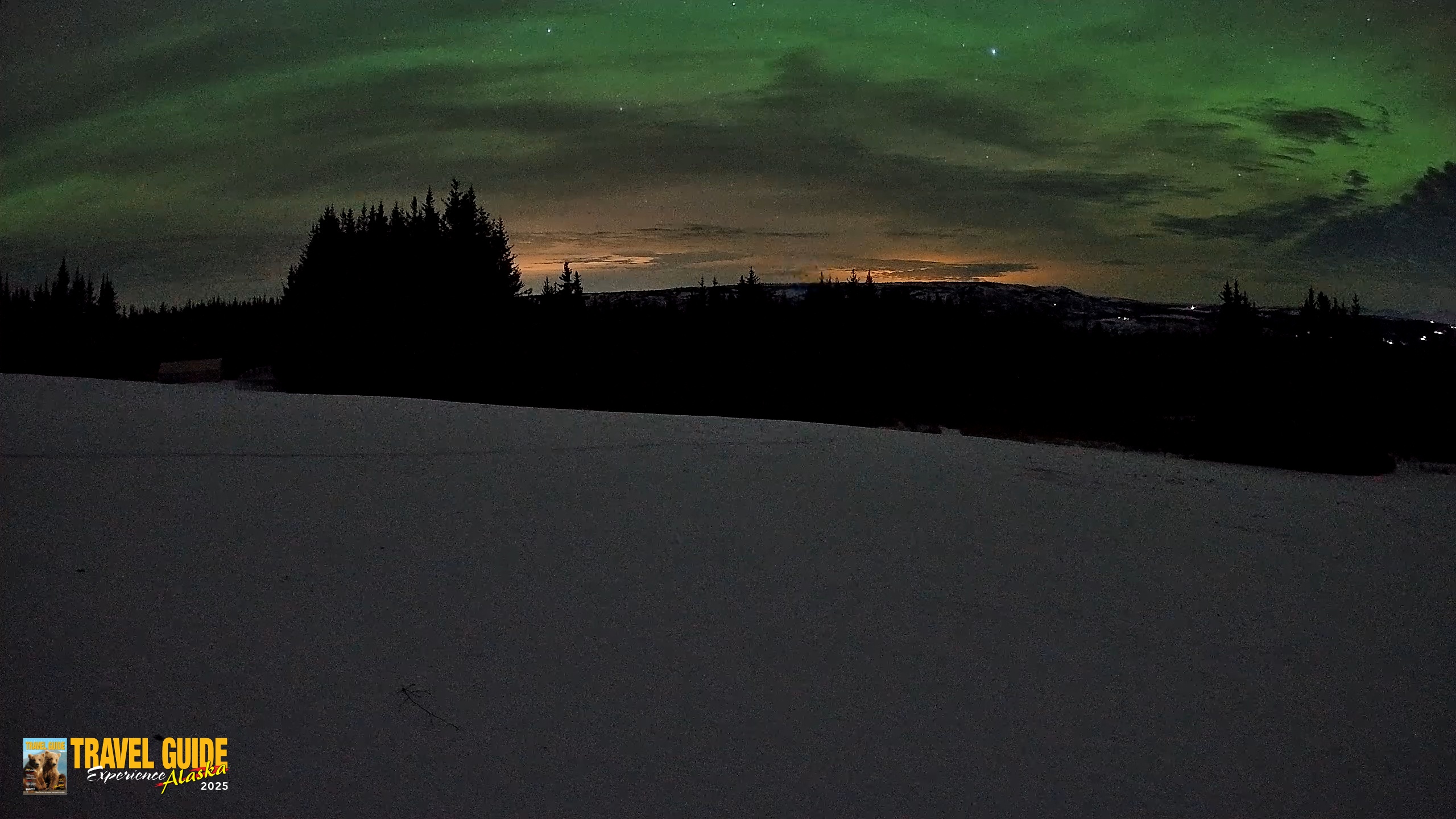 Snapshot of Homer Alaska Northern Lights Live Cam taken Jan 23, 2026, 2:15am AKST