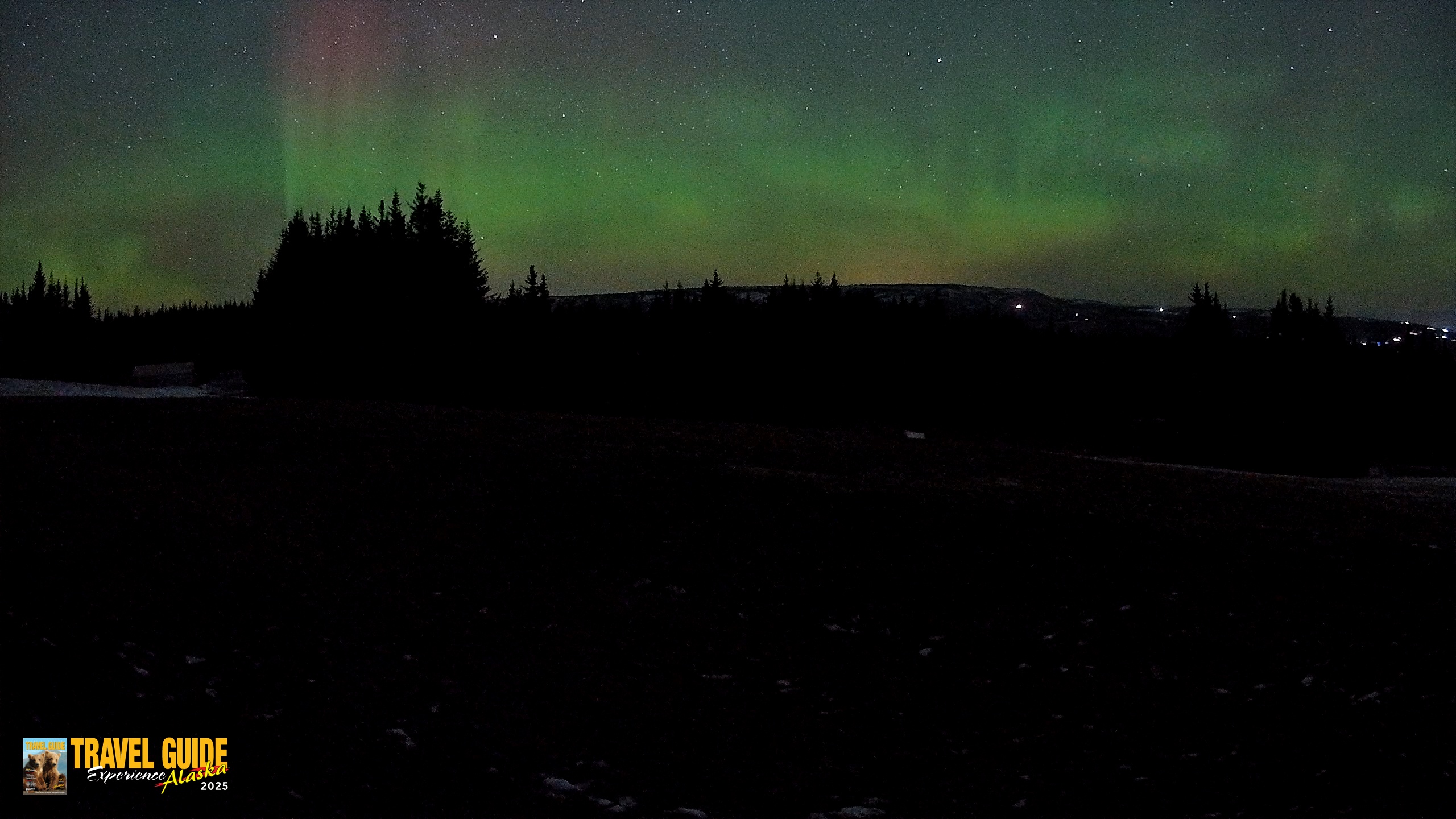 Snapshot of Homer Alaska Northern Lights Live Cam taken Dec 15, 2025, 4:41am AKST