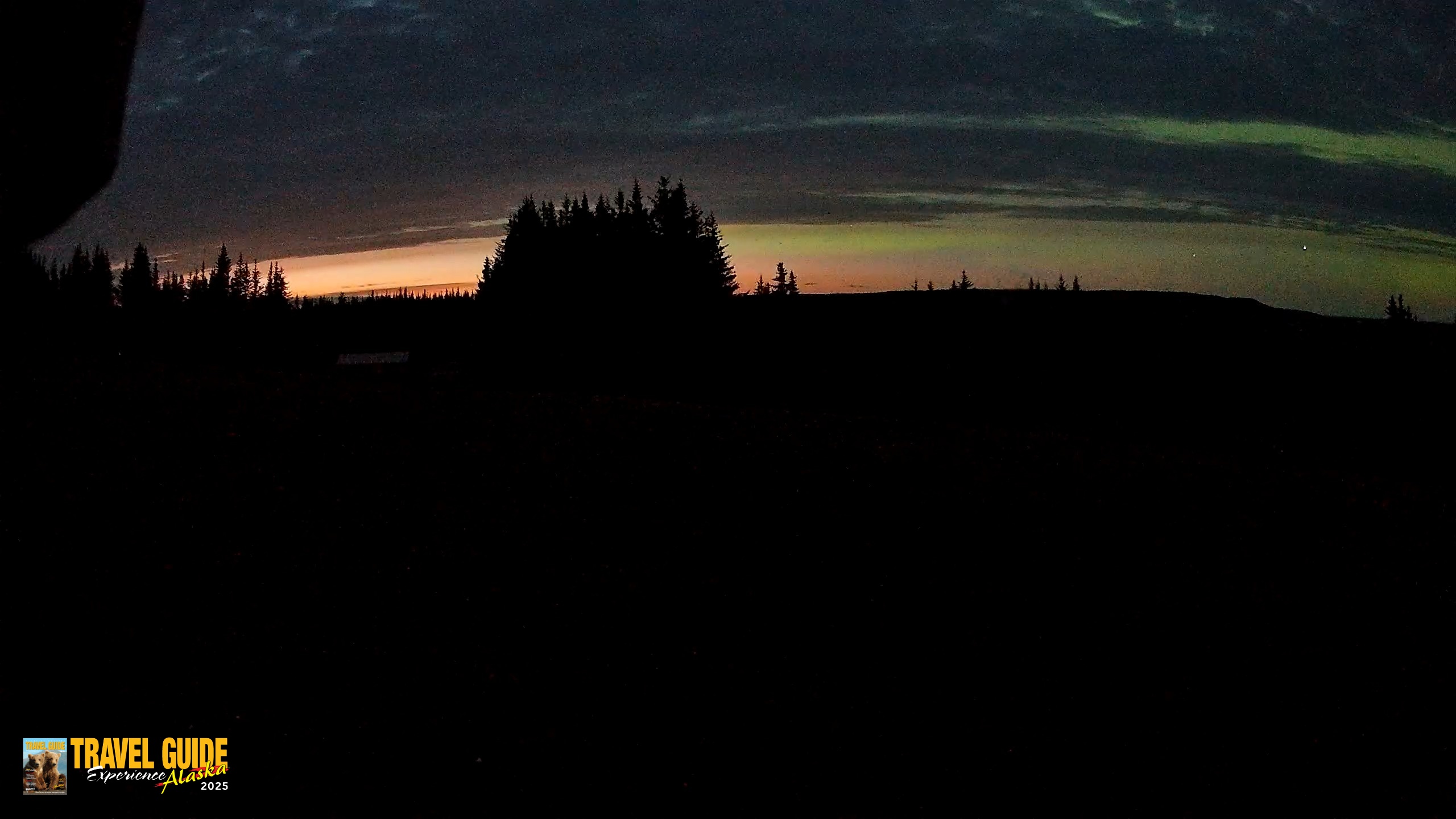 Snapshot of Homer Alaska Northern Lights Live Cam taken Aug 19, 2026, 12:08am AKDT