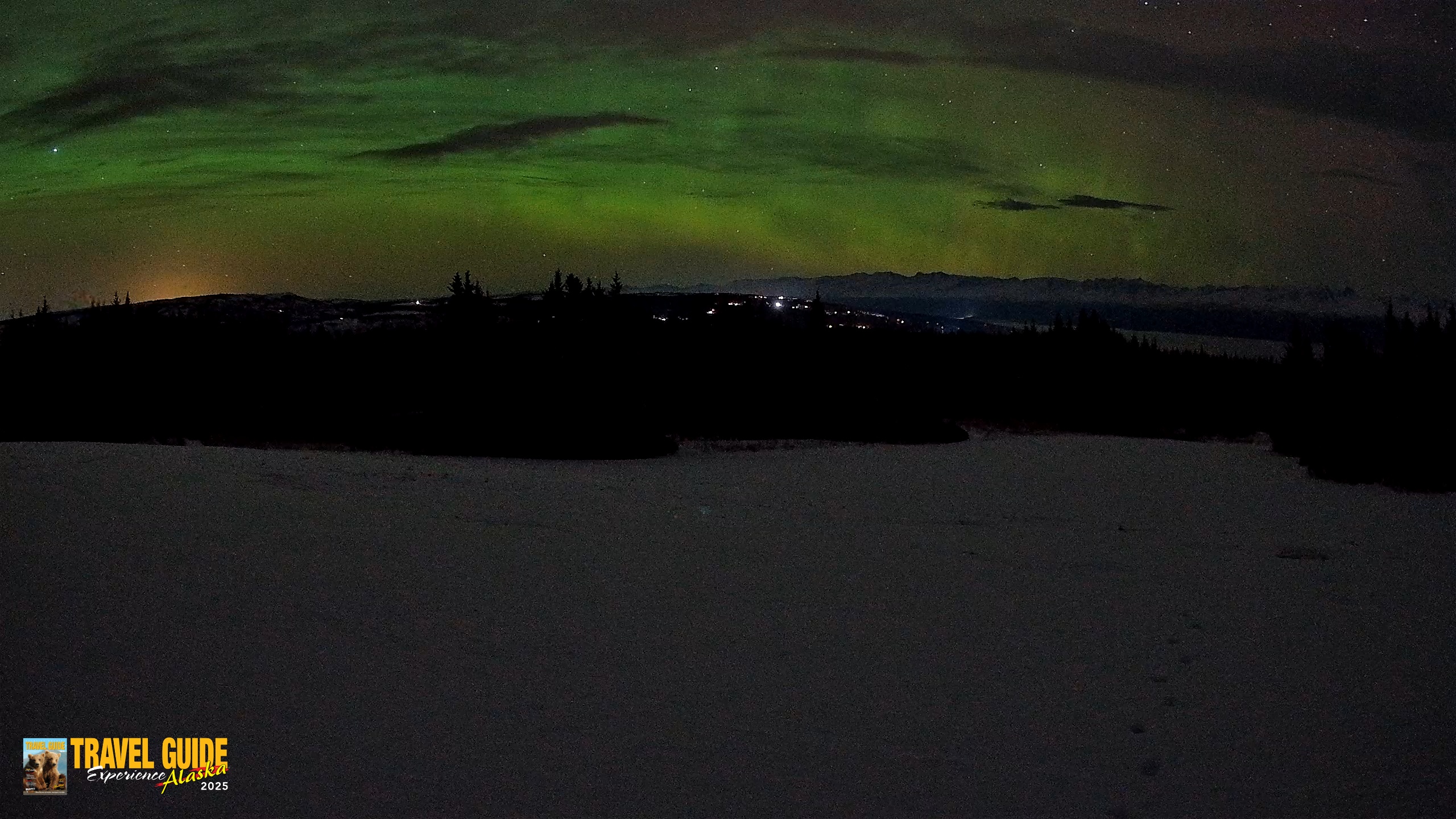 Snapshot of Homer Alaska Northern Lights Live Cam taken Jan 24, 2026, 1:00am AKST