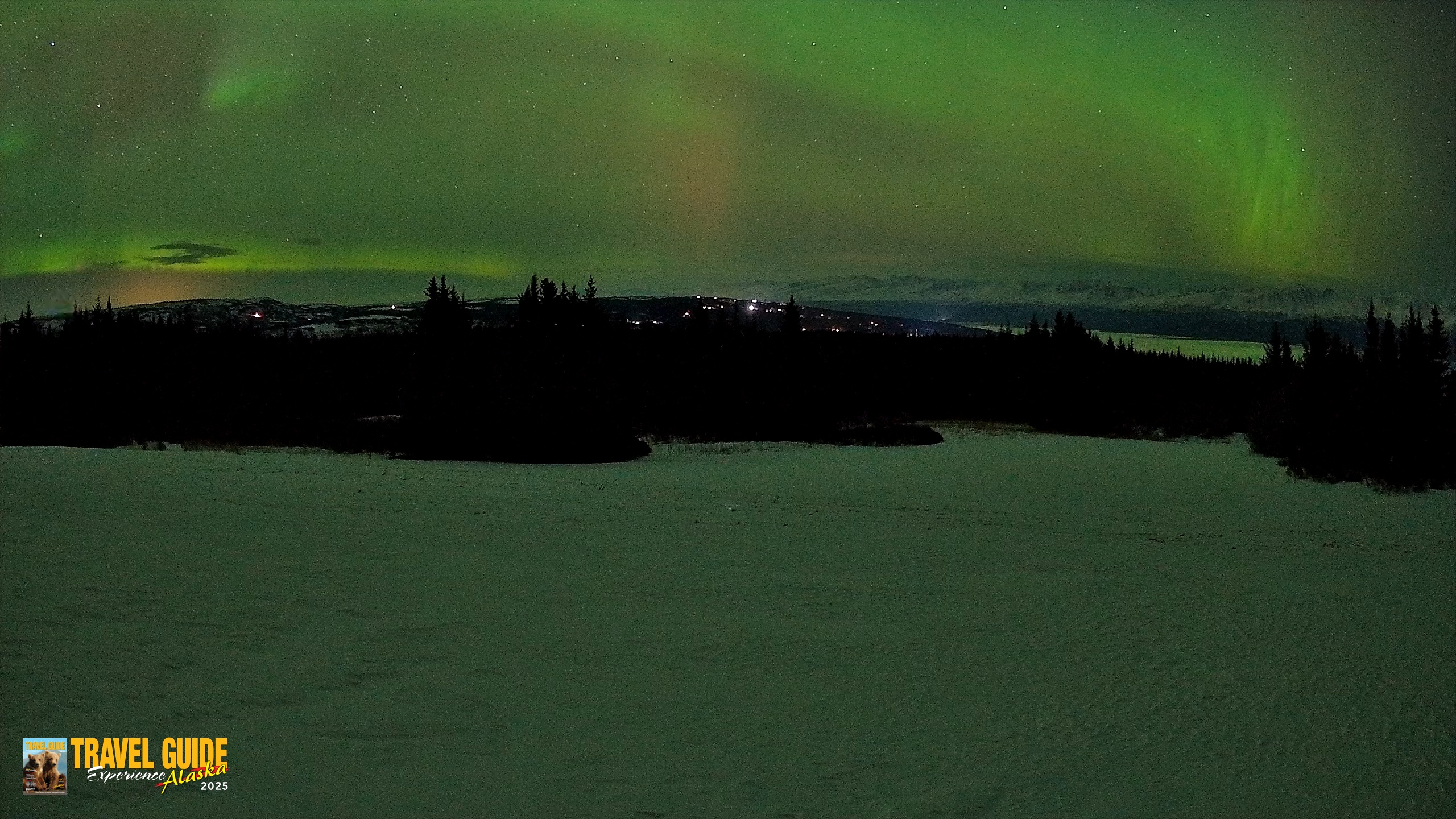 Snapshot of Homer Alaska Northern Lights Live Cam taken Mar 22, 2026, 12:29am AKDT