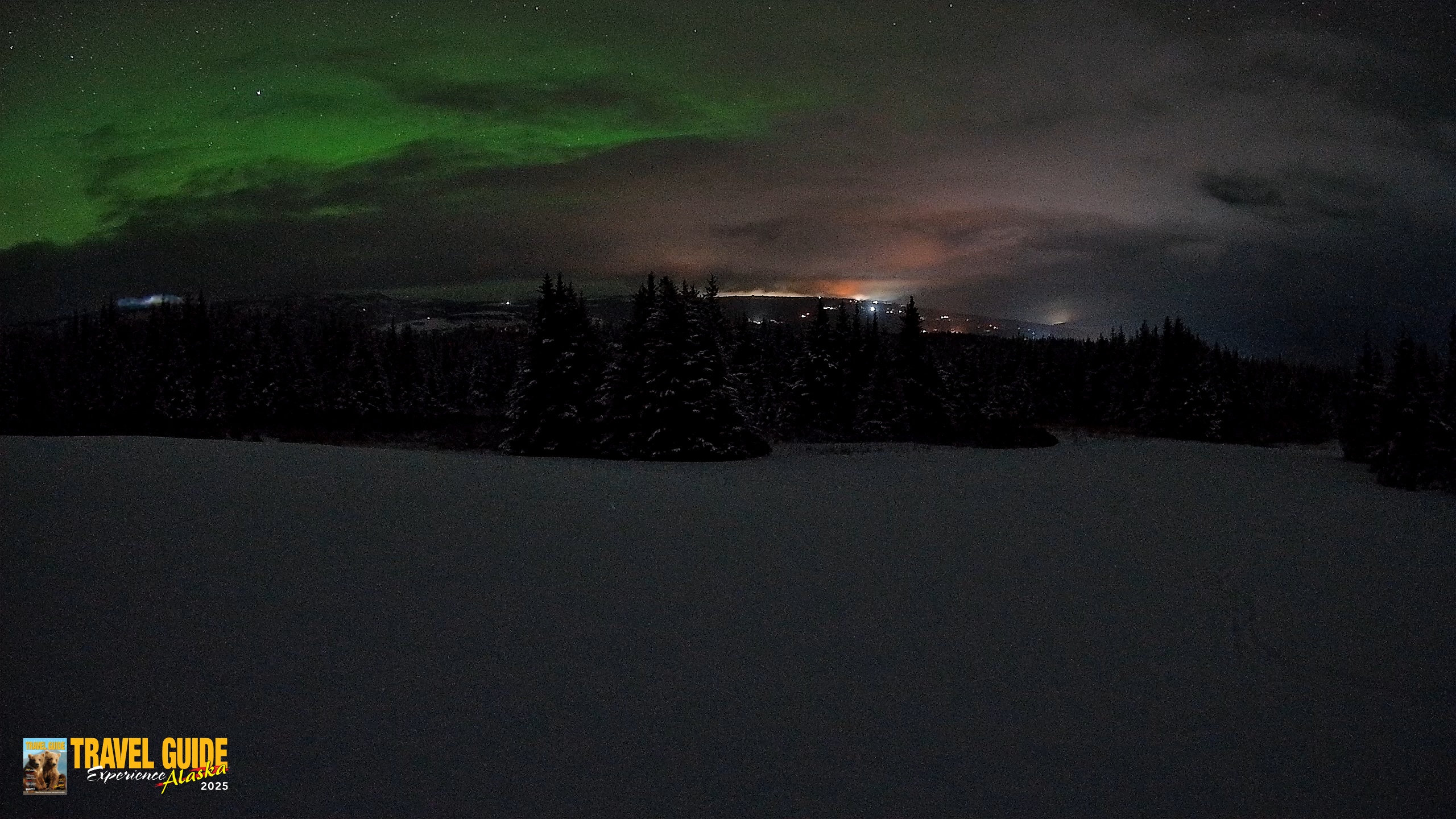 Snapshot of Homer Alaska Northern Lights Live Cam taken Feb 13, 2026, 12:28am AKST