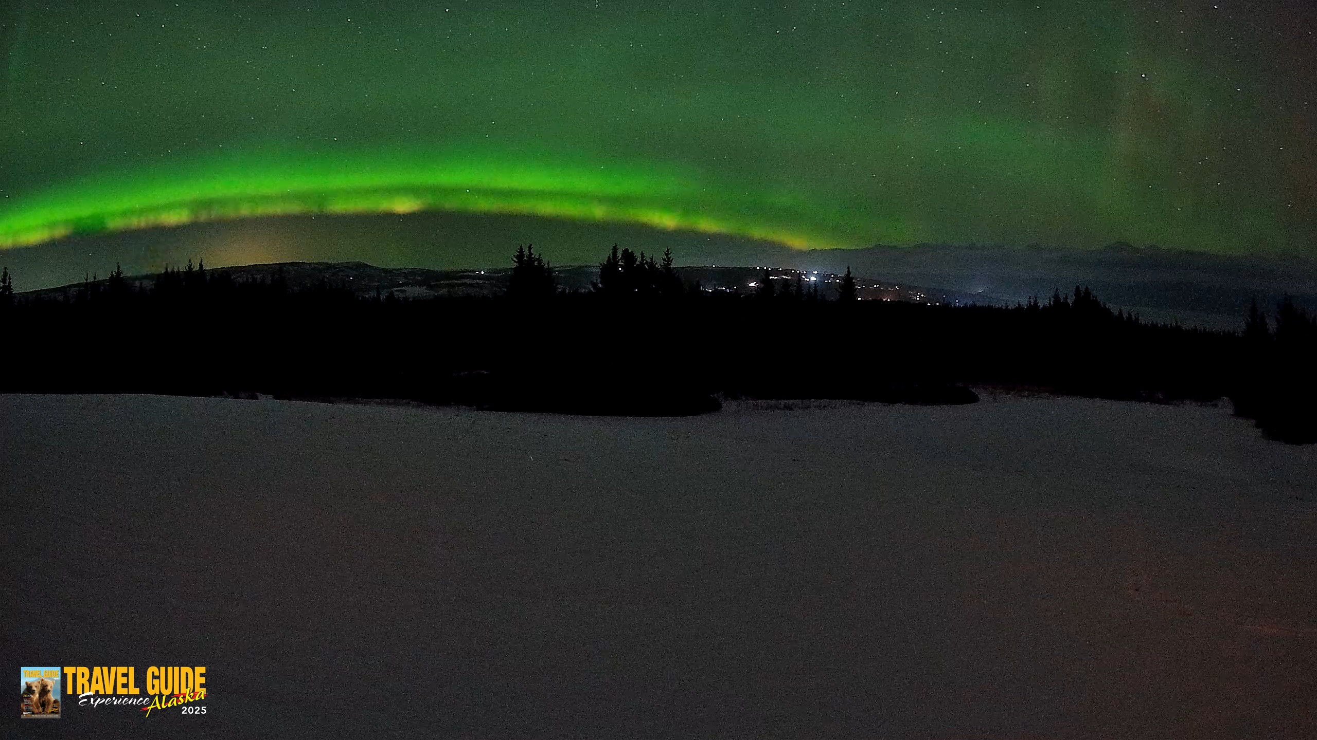 Snapshot of Homer Alaska Northern Lights Live Cam taken Feb 15, 2026, 9:17pm AKST