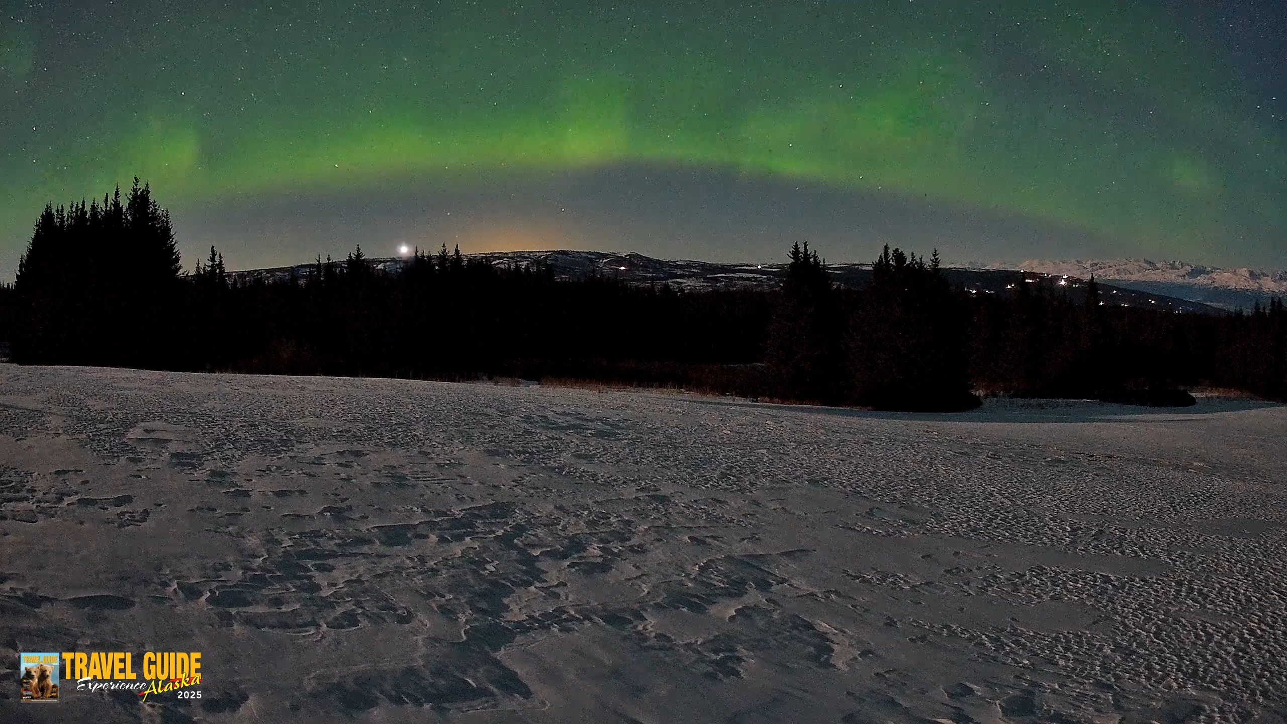 Snapshot of Homer Alaska Northern Lights Live Cam taken Mar 26, 2026, 4:22am AKDT