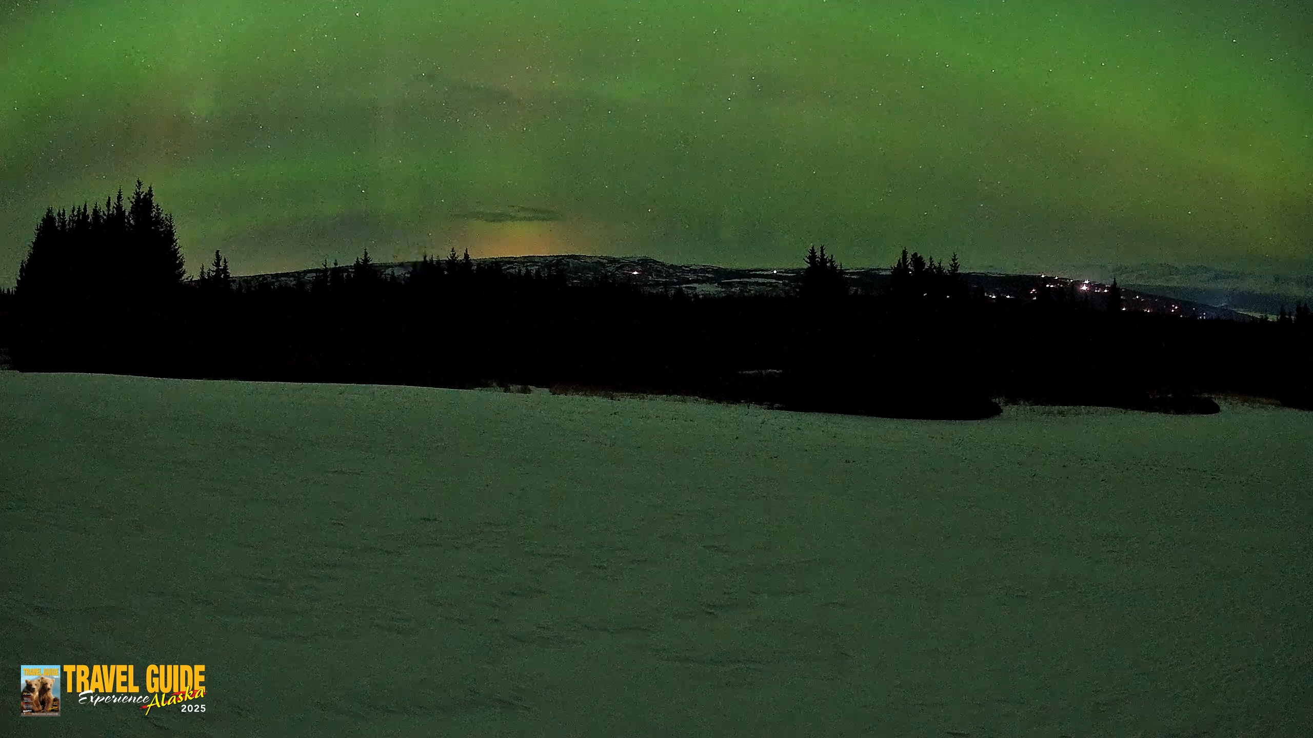 Snapshot of Homer Alaska Northern Lights Live Cam taken Mar 22, 2026, 12:20am AKDT
