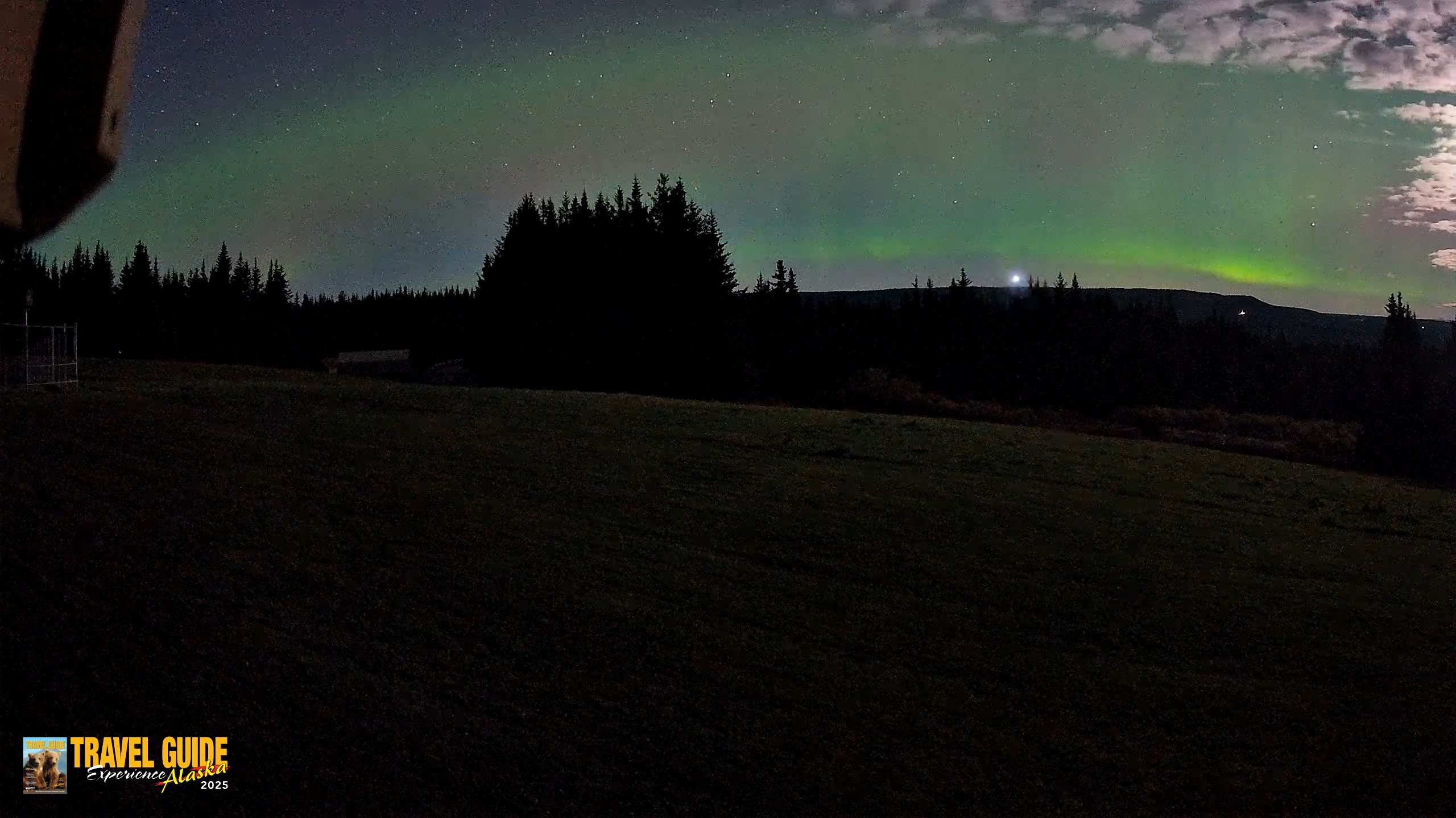 Snapshot of Homer Alaska Northern Lights Live Cam taken Oct 3, 2026, 12:07am AKDT