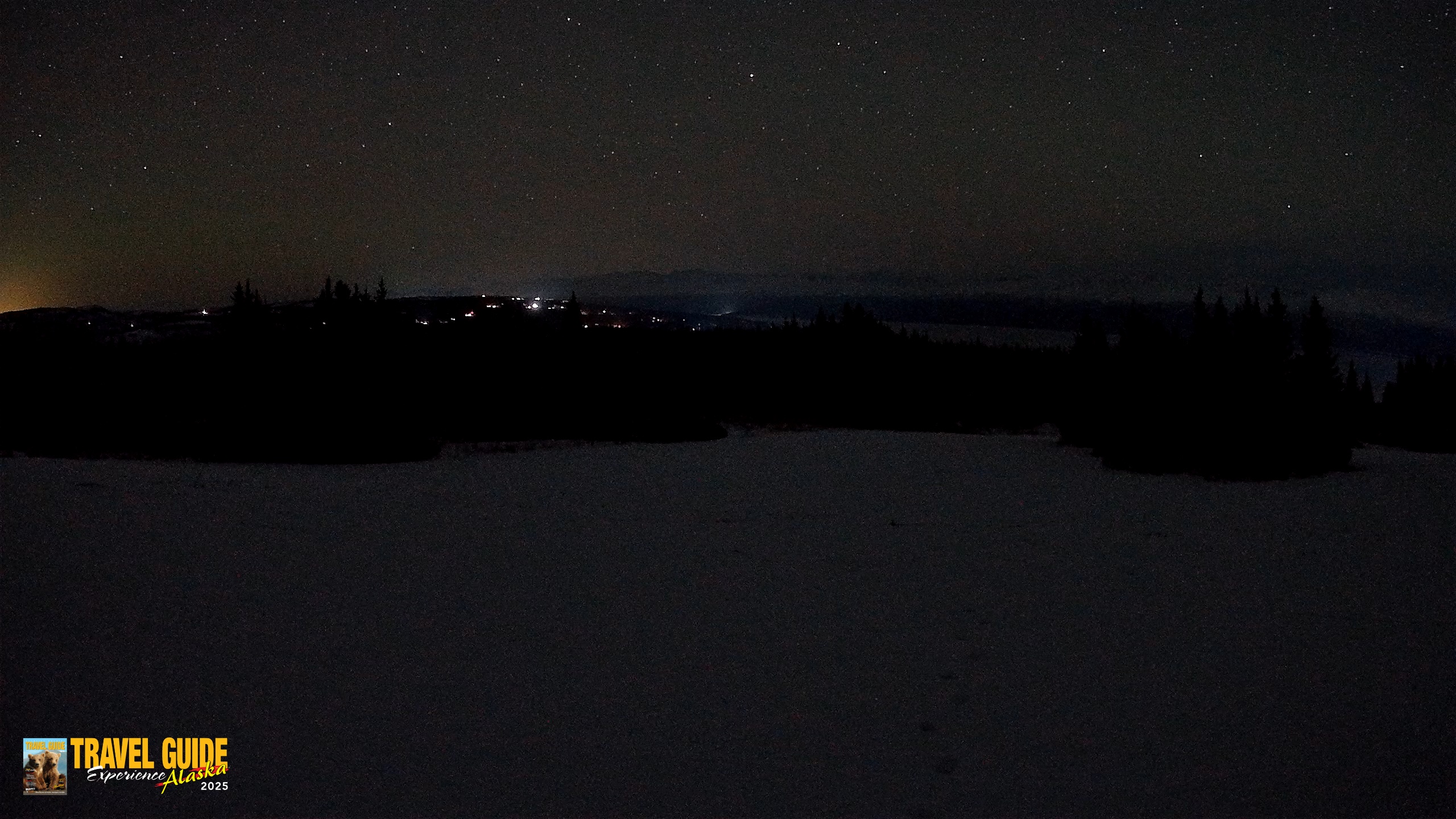 Snapshot of Homer Alaska Northern Lights Live Cam taken Jan 19, 2026, 12:54am AKST