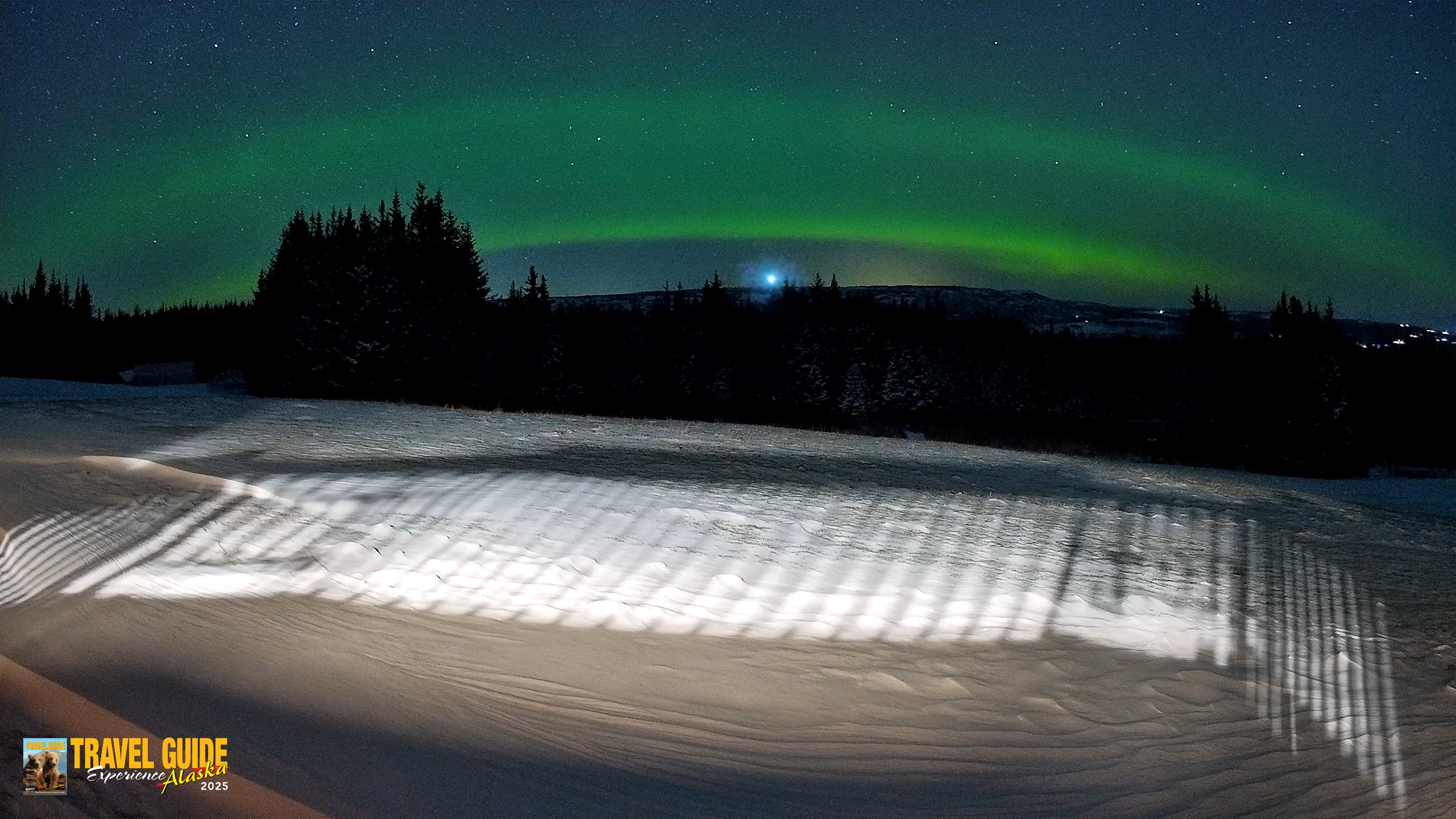Snapshot of Homer Alaska Northern Lights Live Cam taken Dec 28, 2025, 2:15am AKST