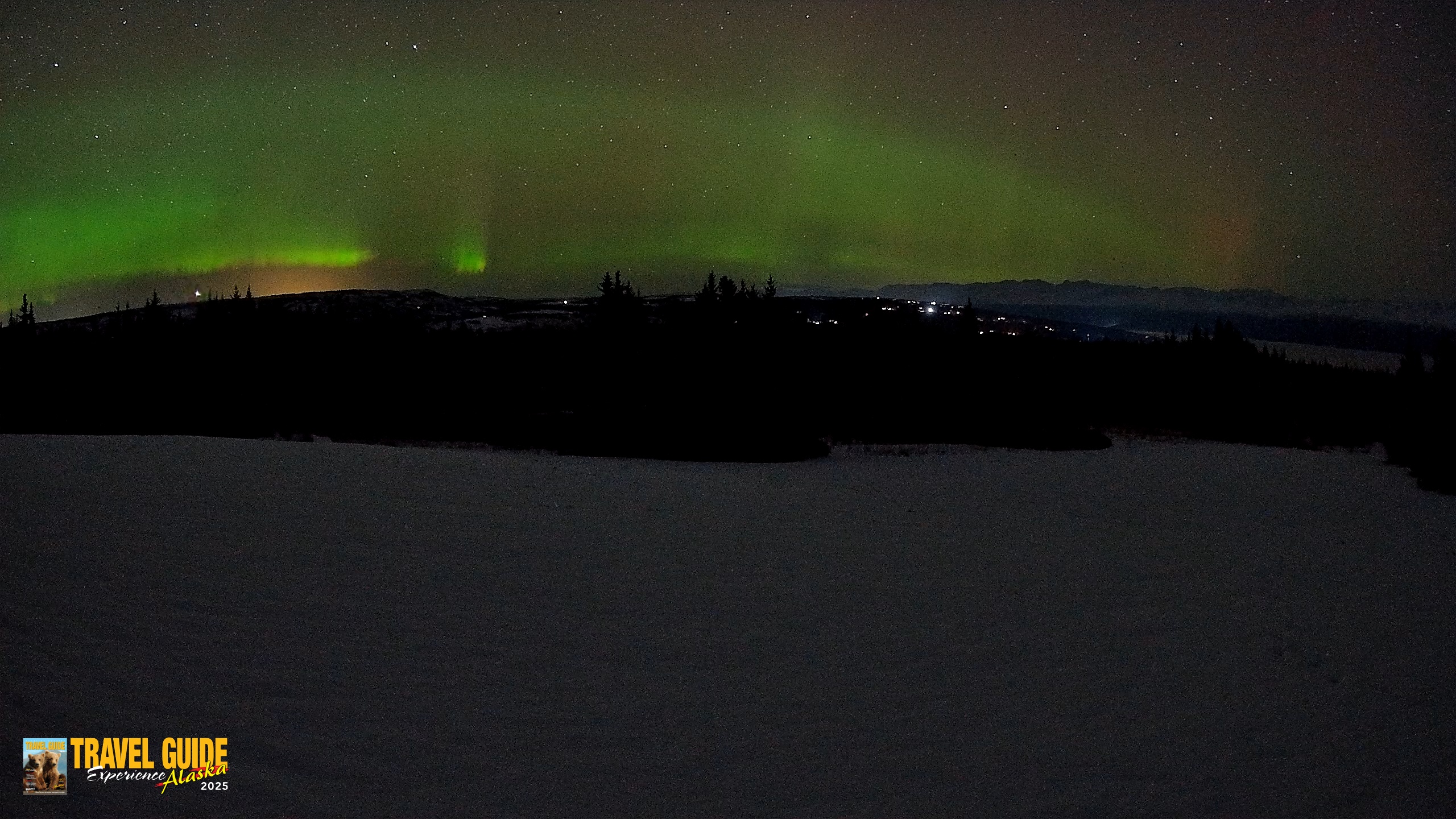 Snapshot of Homer Alaska Northern Lights Live Cam taken Feb 15, 2026, 12:54am AKST