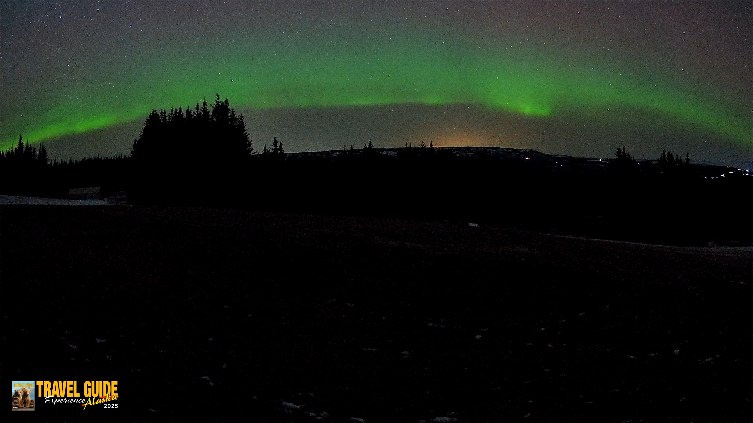 Snapshot of Homer Alaska Northern Lights Live Cam taken Dec 16, 2025, 3:26am AKST