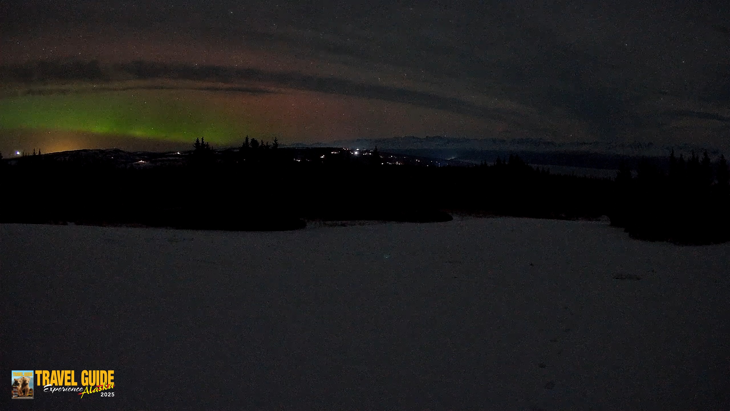 Snapshot of Homer Alaska Northern Lights Live Cam taken Jan 24, 2026, 5:34am AKST