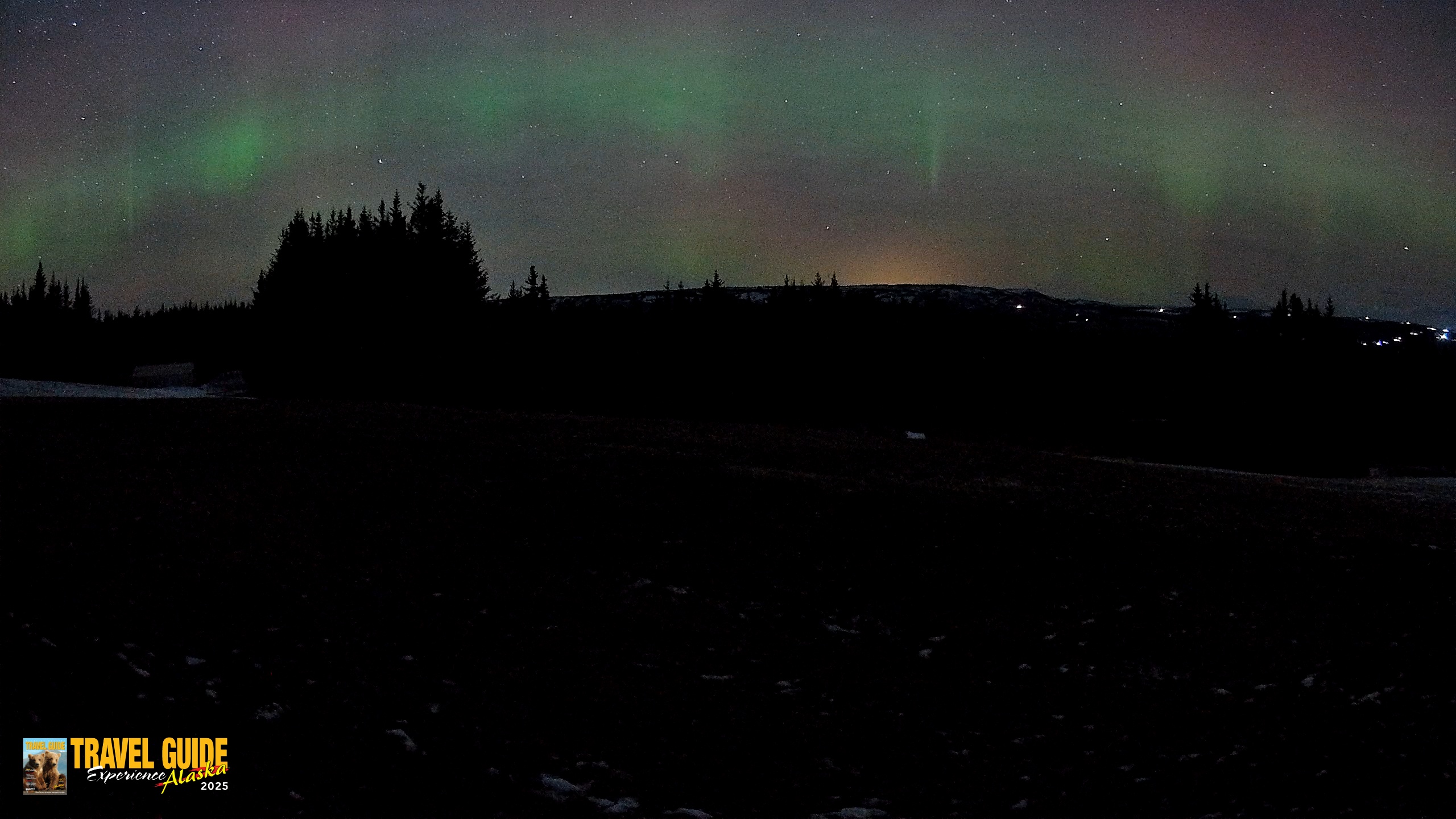 Snapshot of Homer Alaska Northern Lights Live Cam taken Dec 13, 2025, 2:11am AKST
