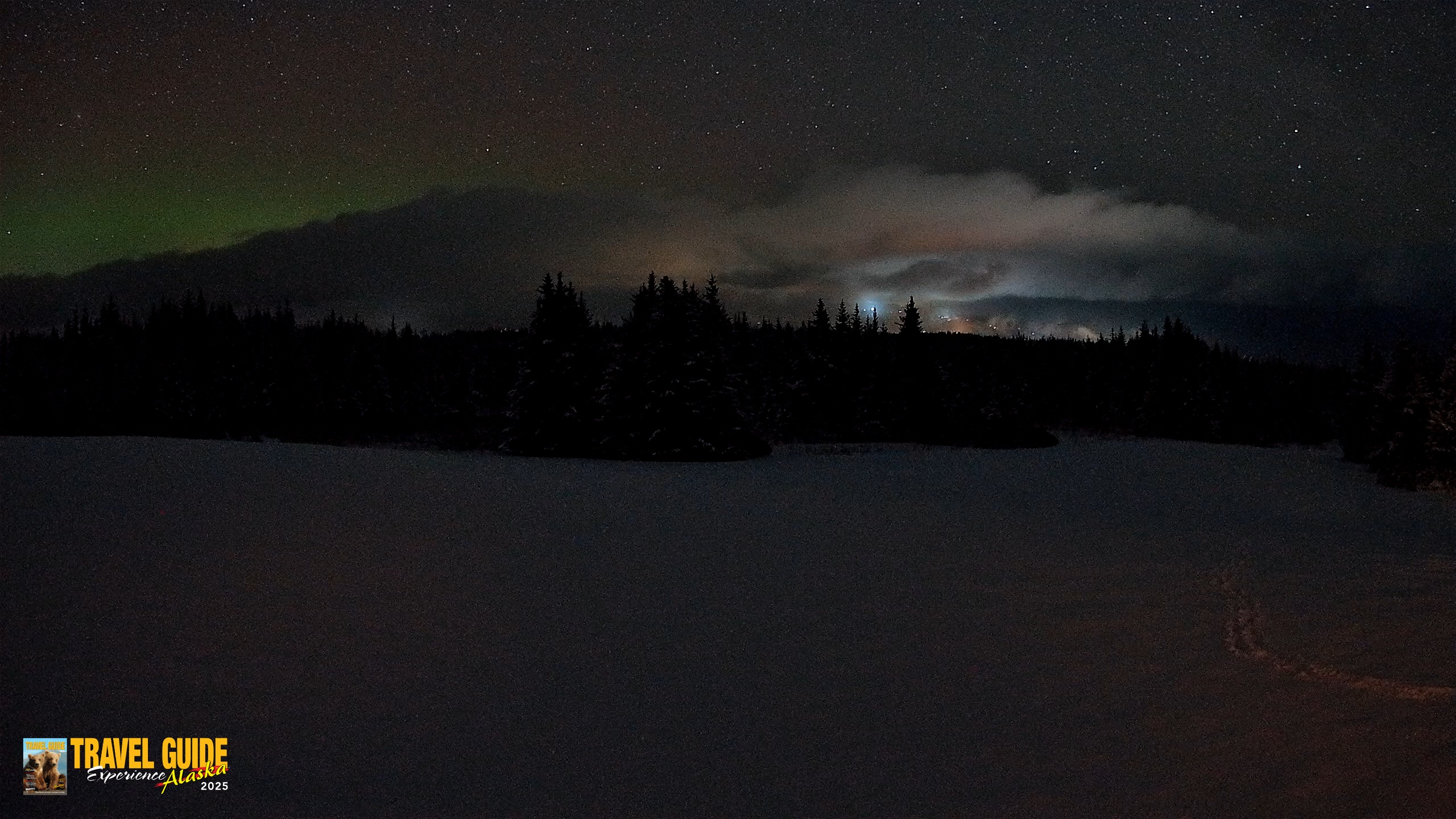 Snapshot of Homer Alaska Northern Lights Live Cam taken Feb 13, 2026, 6:09am AKST