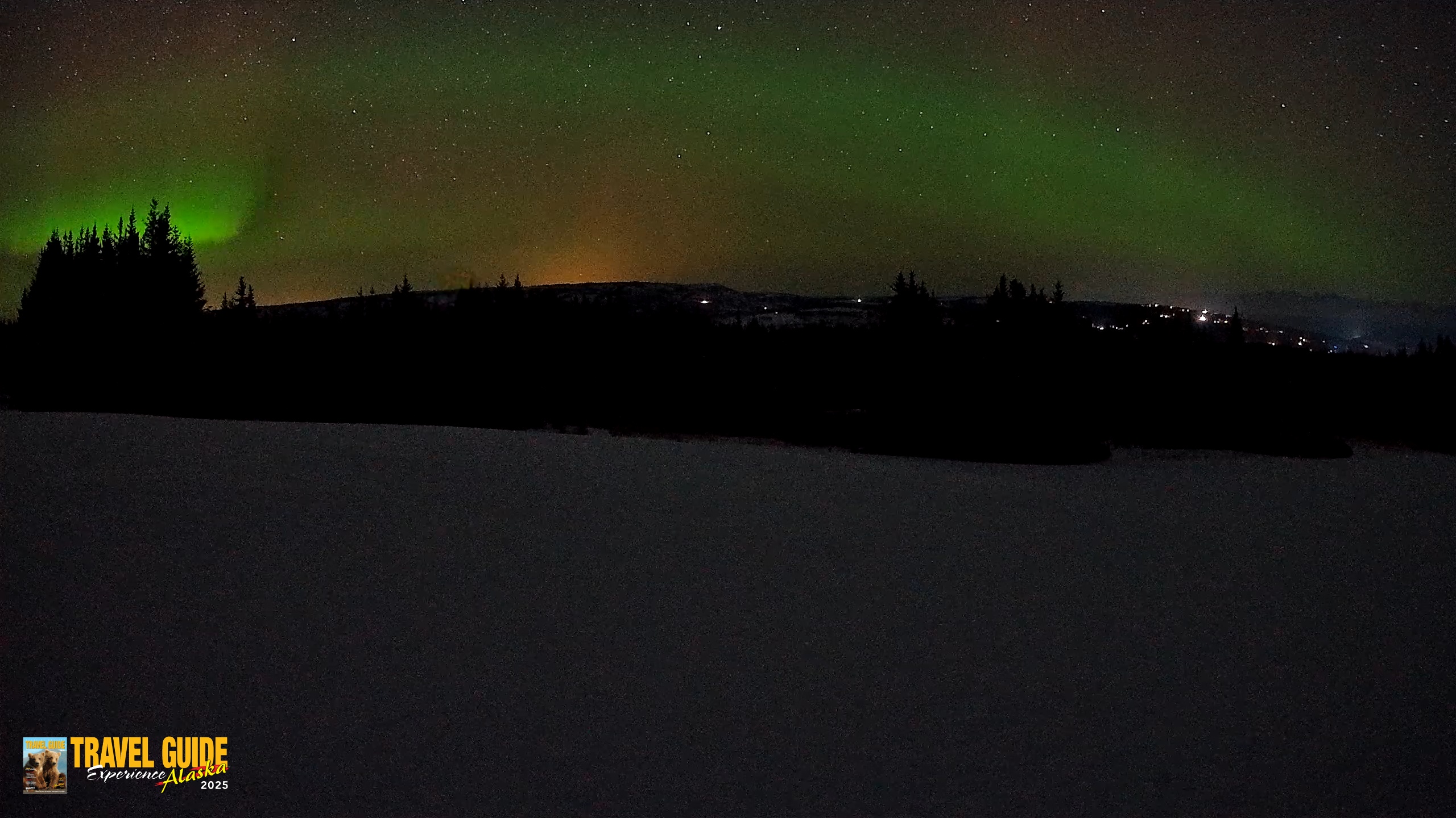 Snapshot of Homer Alaska Northern Lights Live Cam taken Mar 10, 2026, 12:32am AKDT