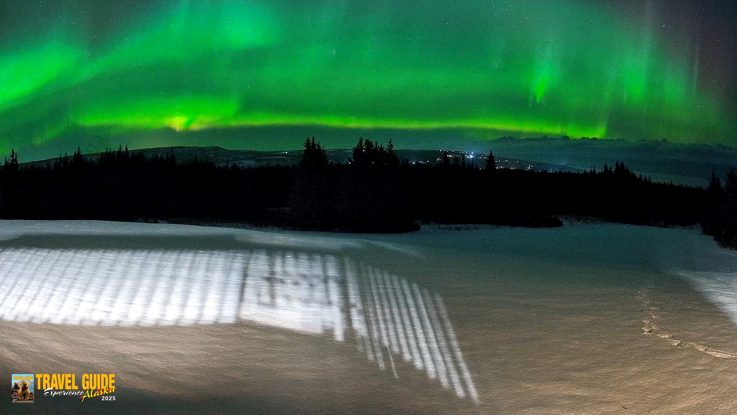 Snapshot of Homer Alaska Northern Lights Live Cam taken Feb 15, 2026, 8:57pm AKST