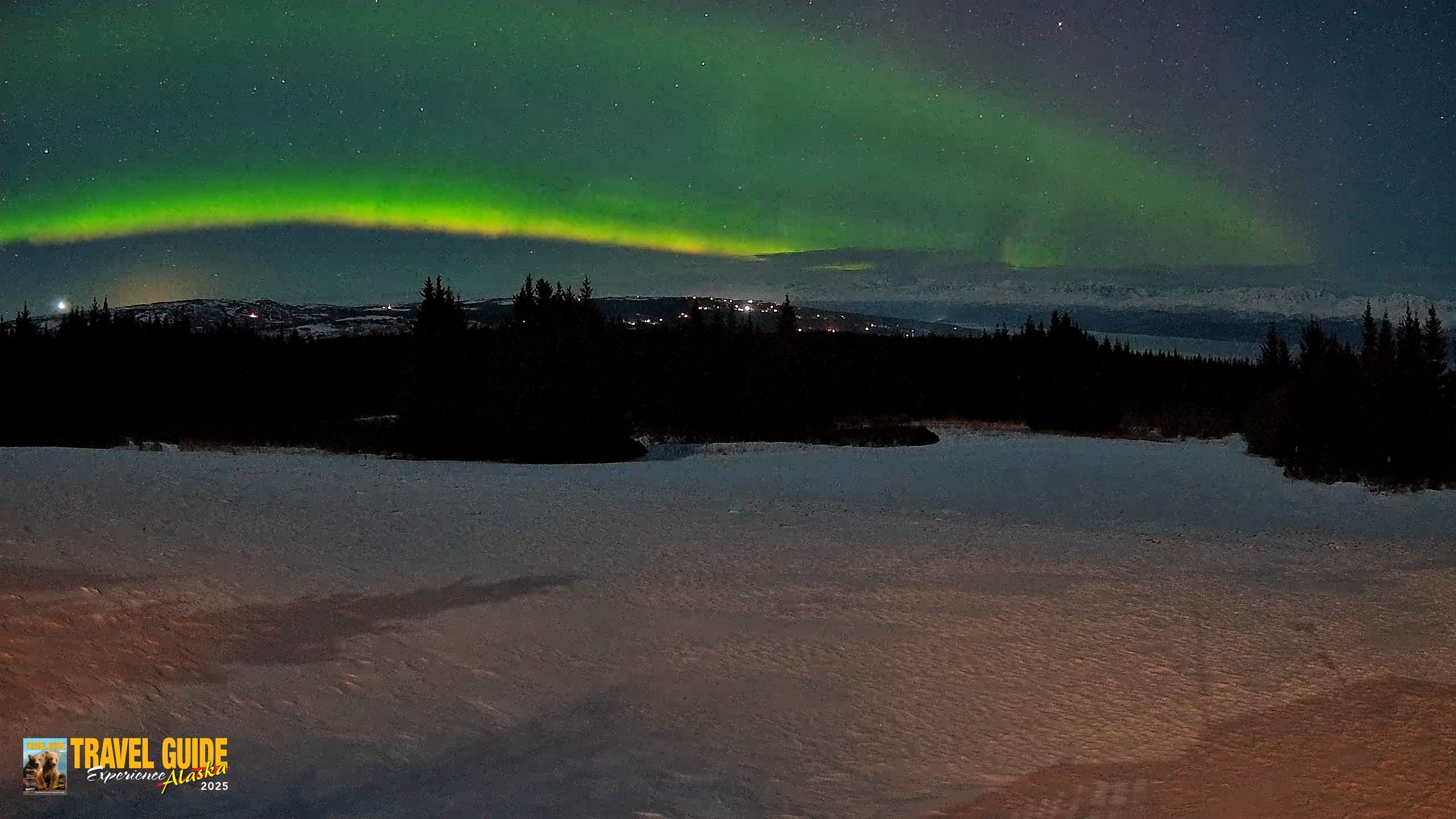 Snapshot of Homer Alaska Northern Lights Live Cam taken Mar 22, 2026, 10:42pm AKDT