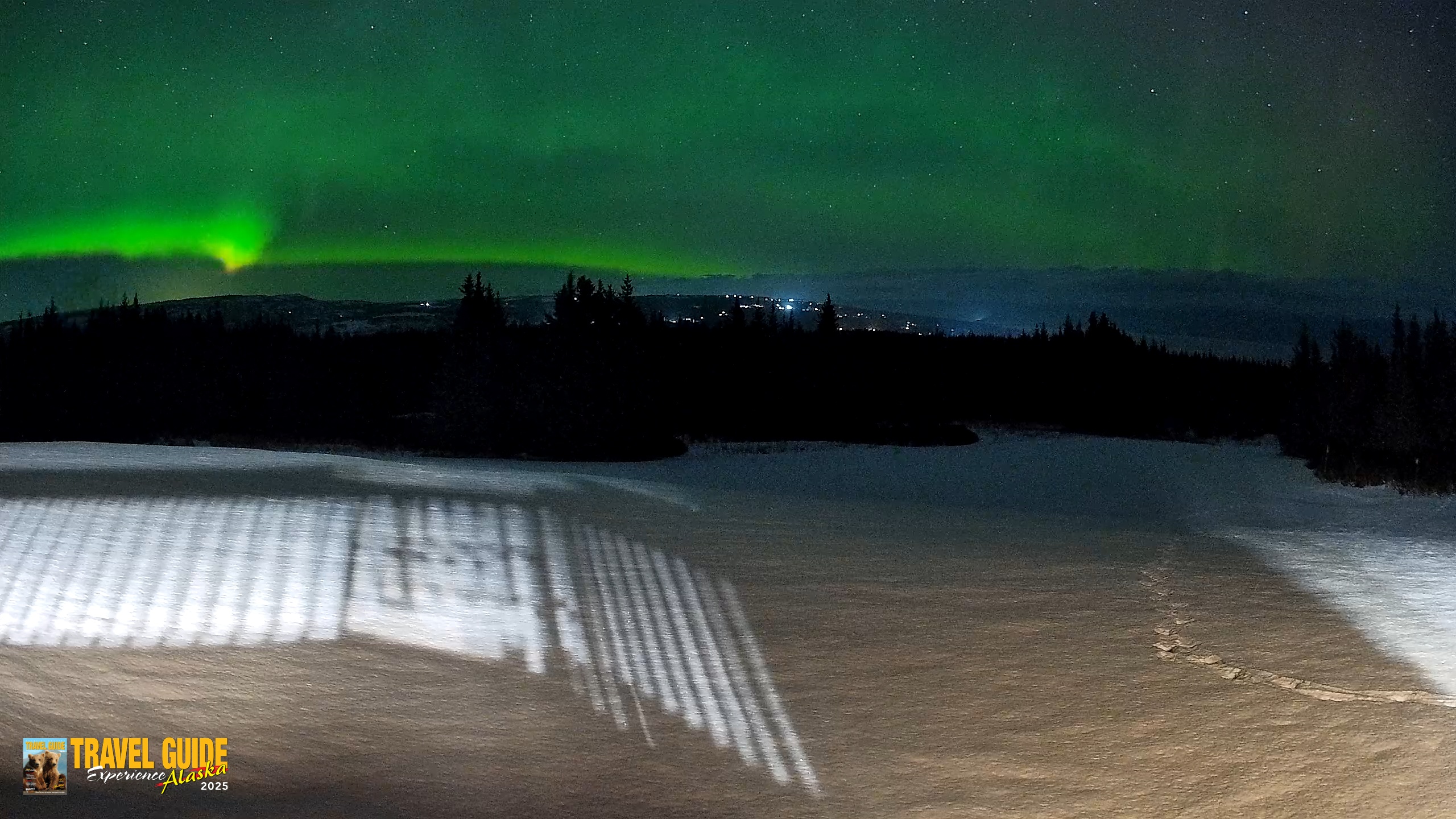 Snapshot of Homer Alaska Northern Lights Live Cam taken Feb 15, 2026, 9:11pm AKST