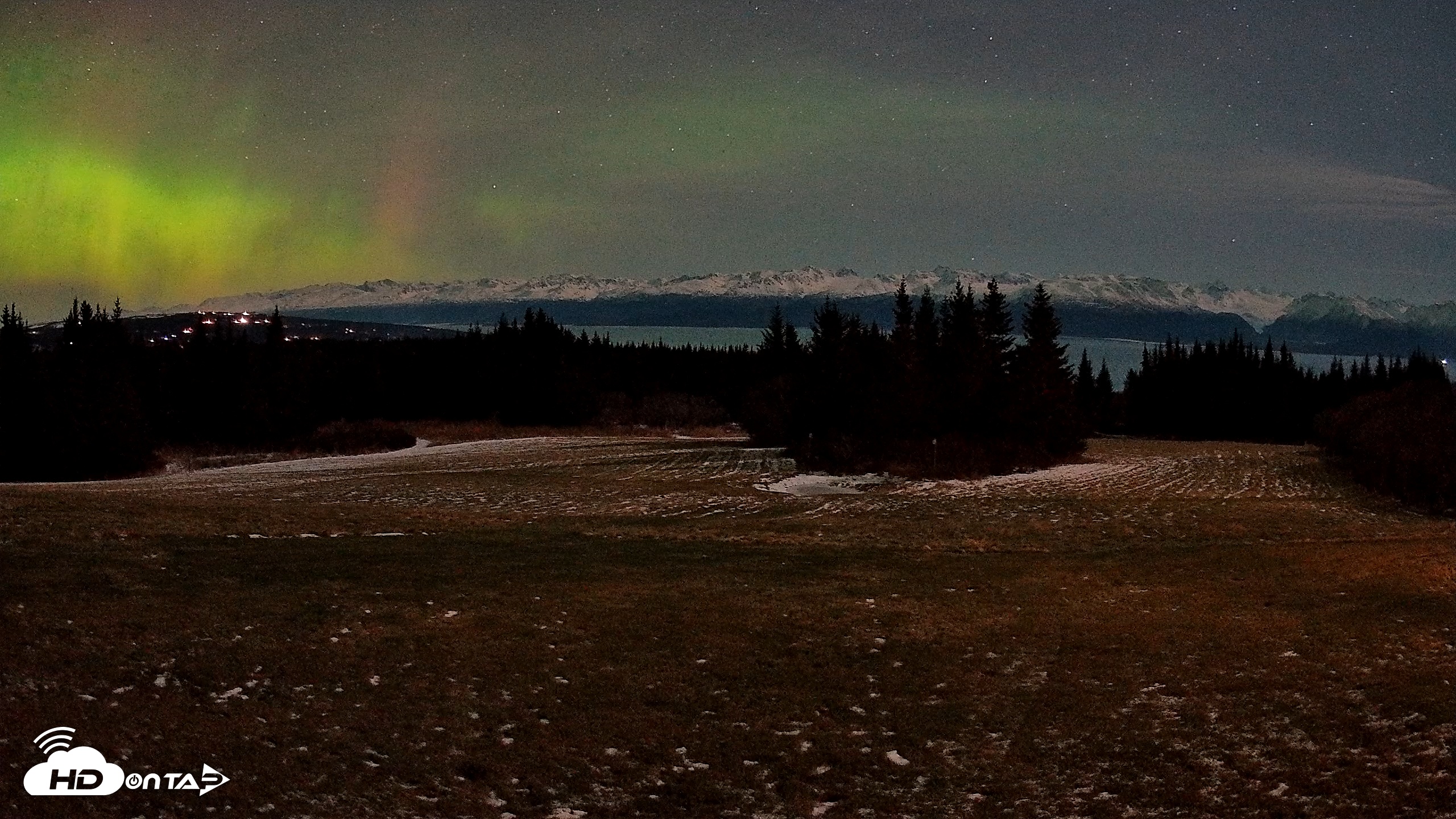 Snapshot of Homer Alaska Northern Lights Live Cam taken Dec 12, 2025, 6:39am AKST