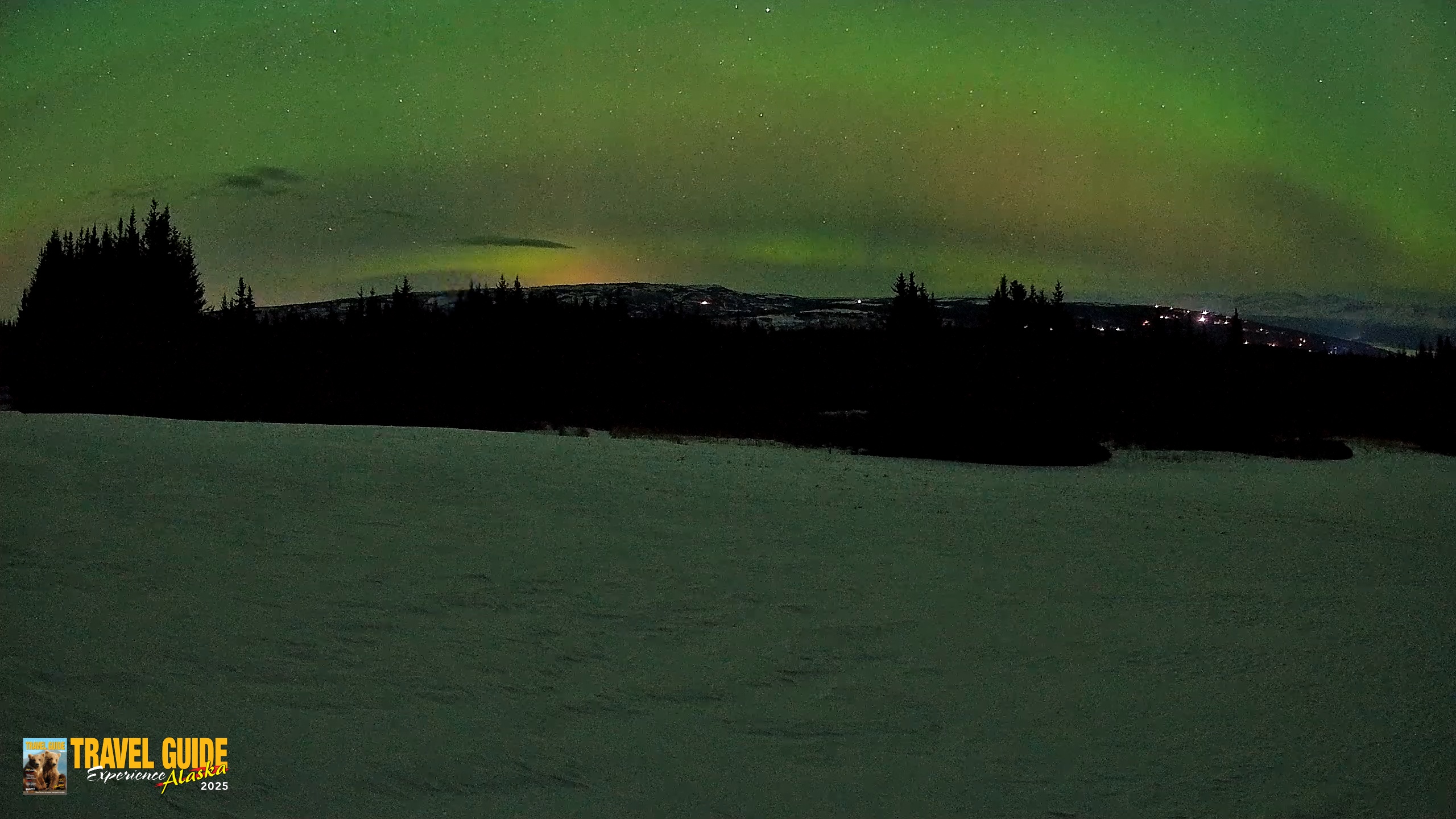 Snapshot of Homer Alaska Northern Lights Live Cam taken Mar 22, 2026, 12:00am AKDT