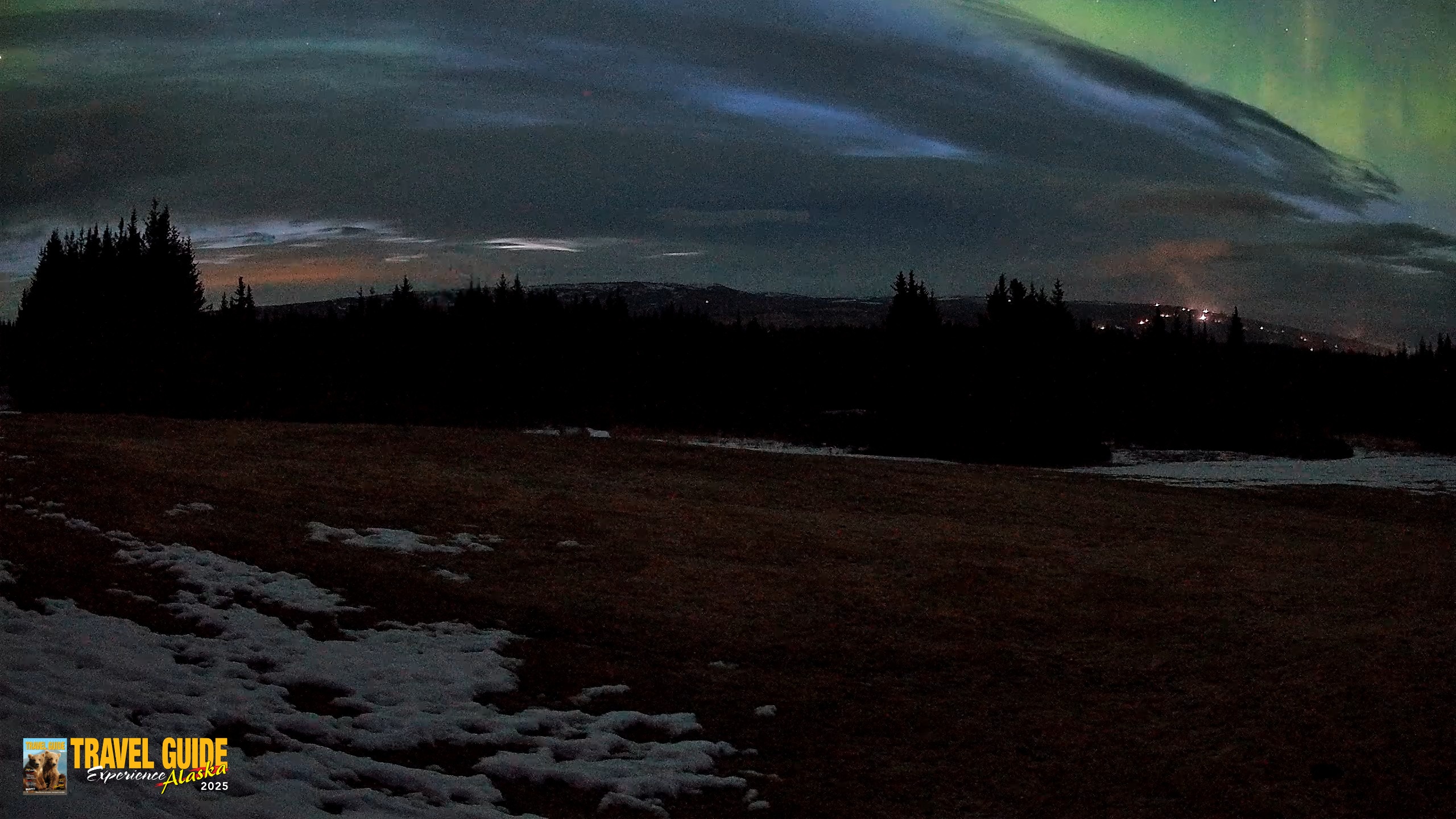 Snapshot of Homer Alaska Northern Lights Live Cam taken Apr 20, 2026, 4:25am AKDT