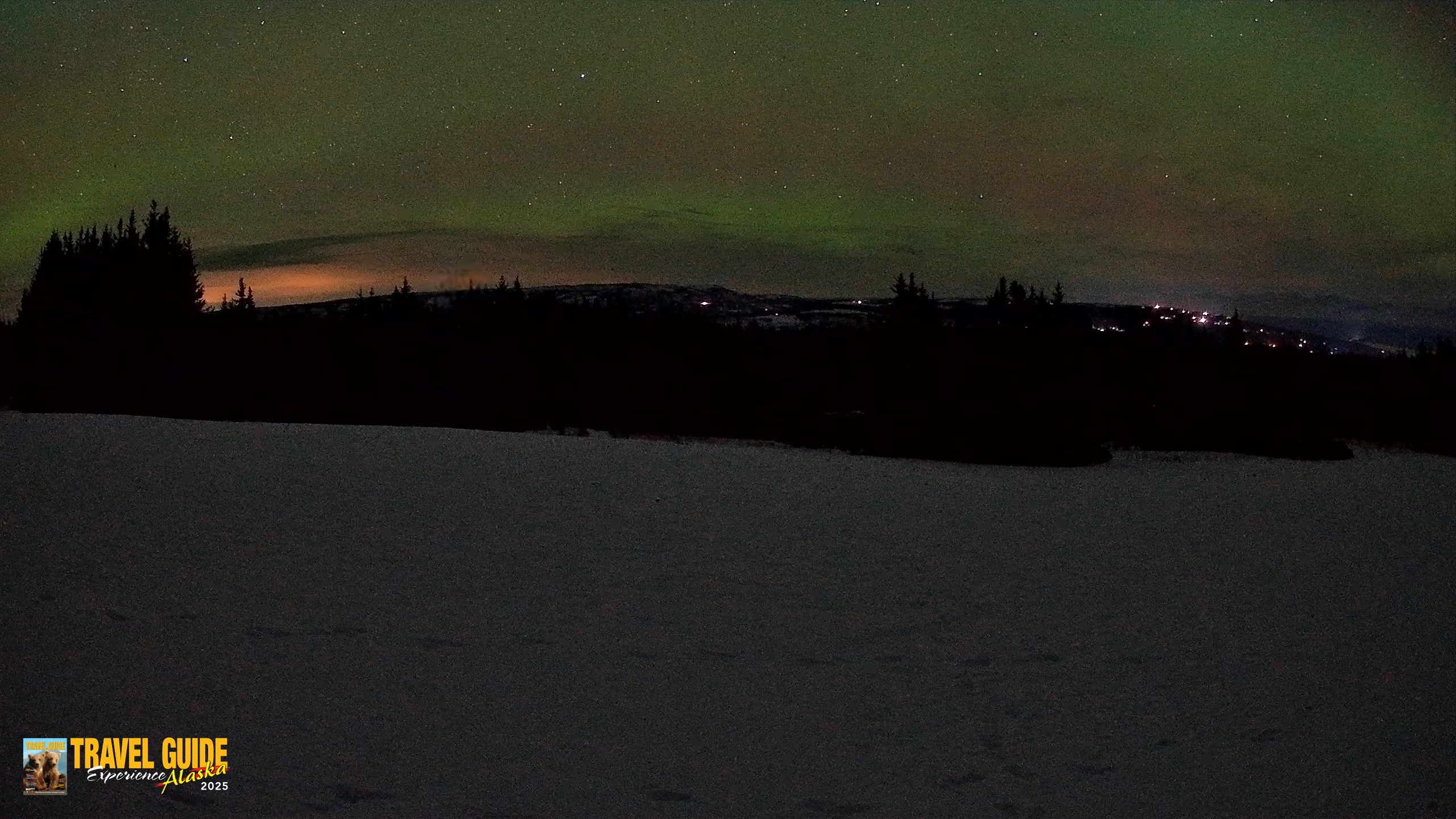 Snapshot of Homer Alaska Northern Lights Live Cam taken Mar 13, 2026, 11:37pm AKDT