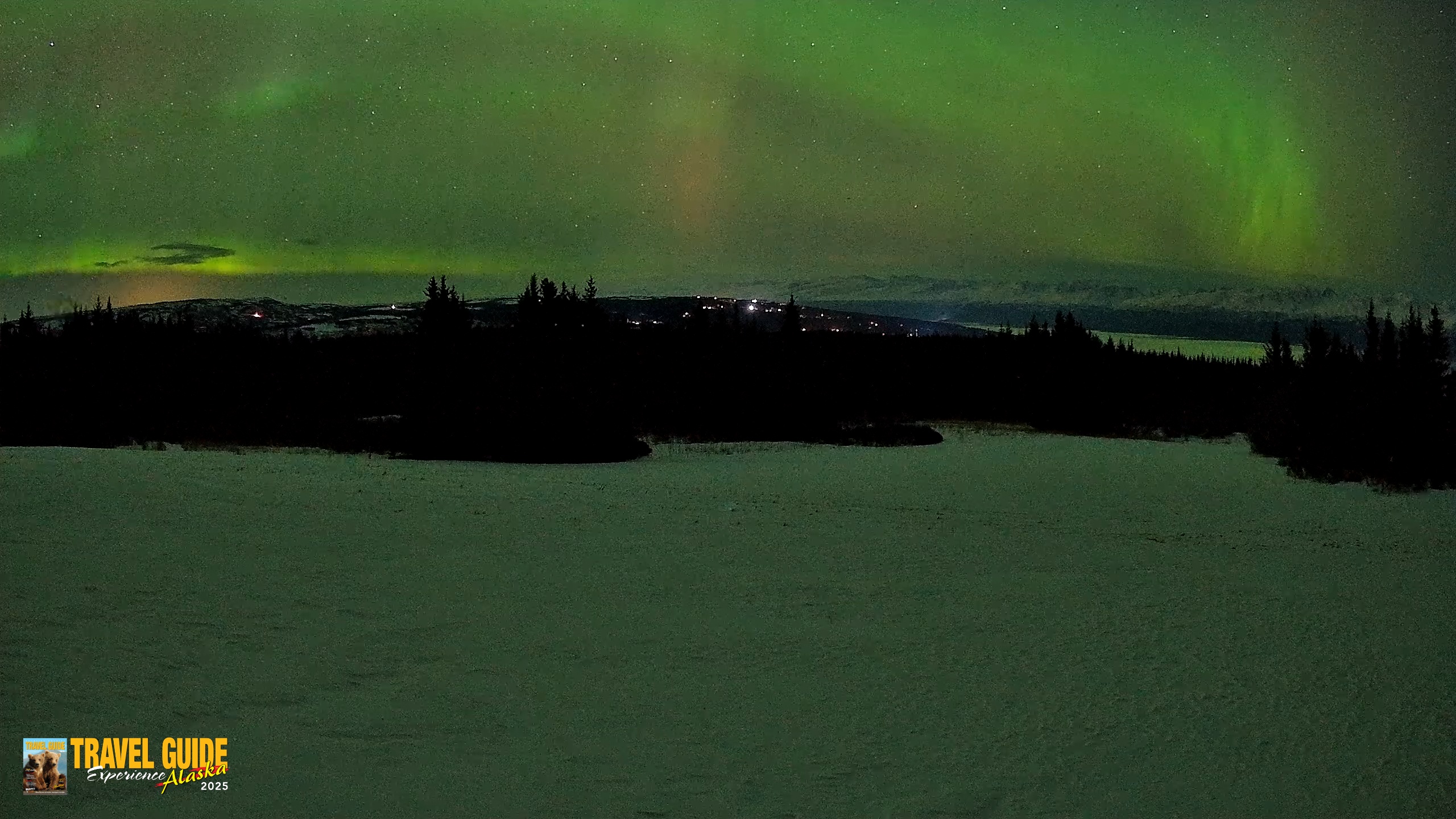 Snapshot of Homer Alaska Northern Lights Live Cam taken Mar 22, 2026, 12:24am AKDT